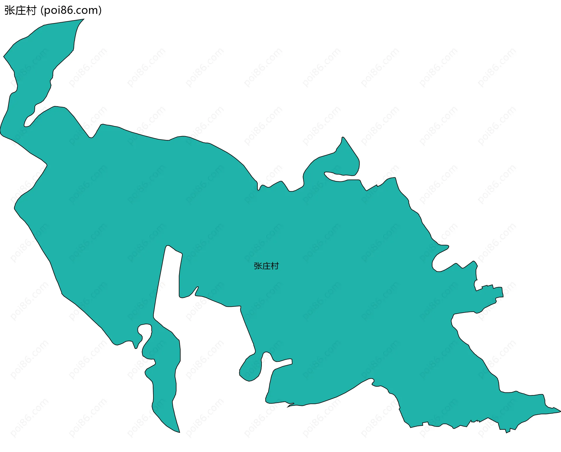 张庄村边界地图