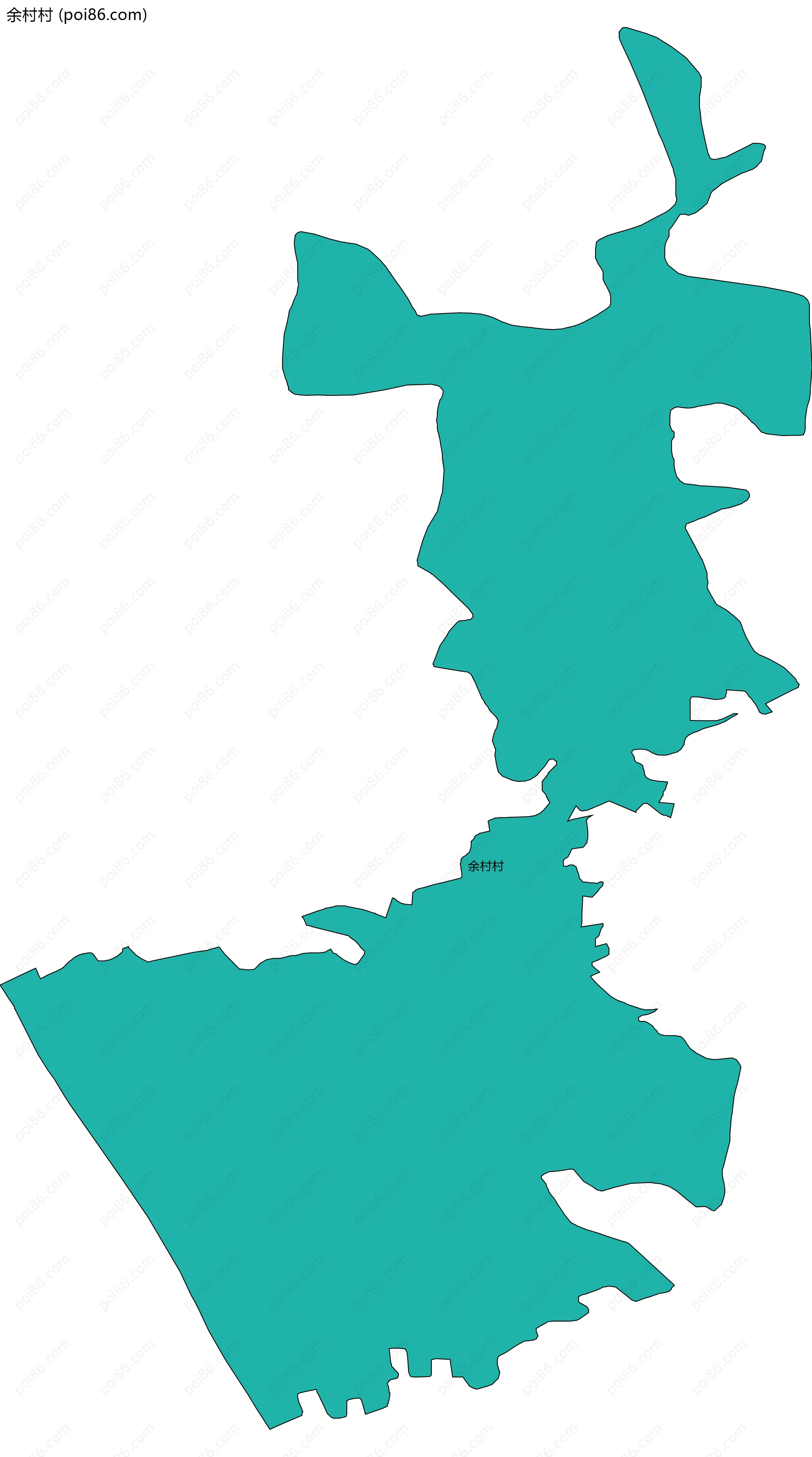 余村村边界地图