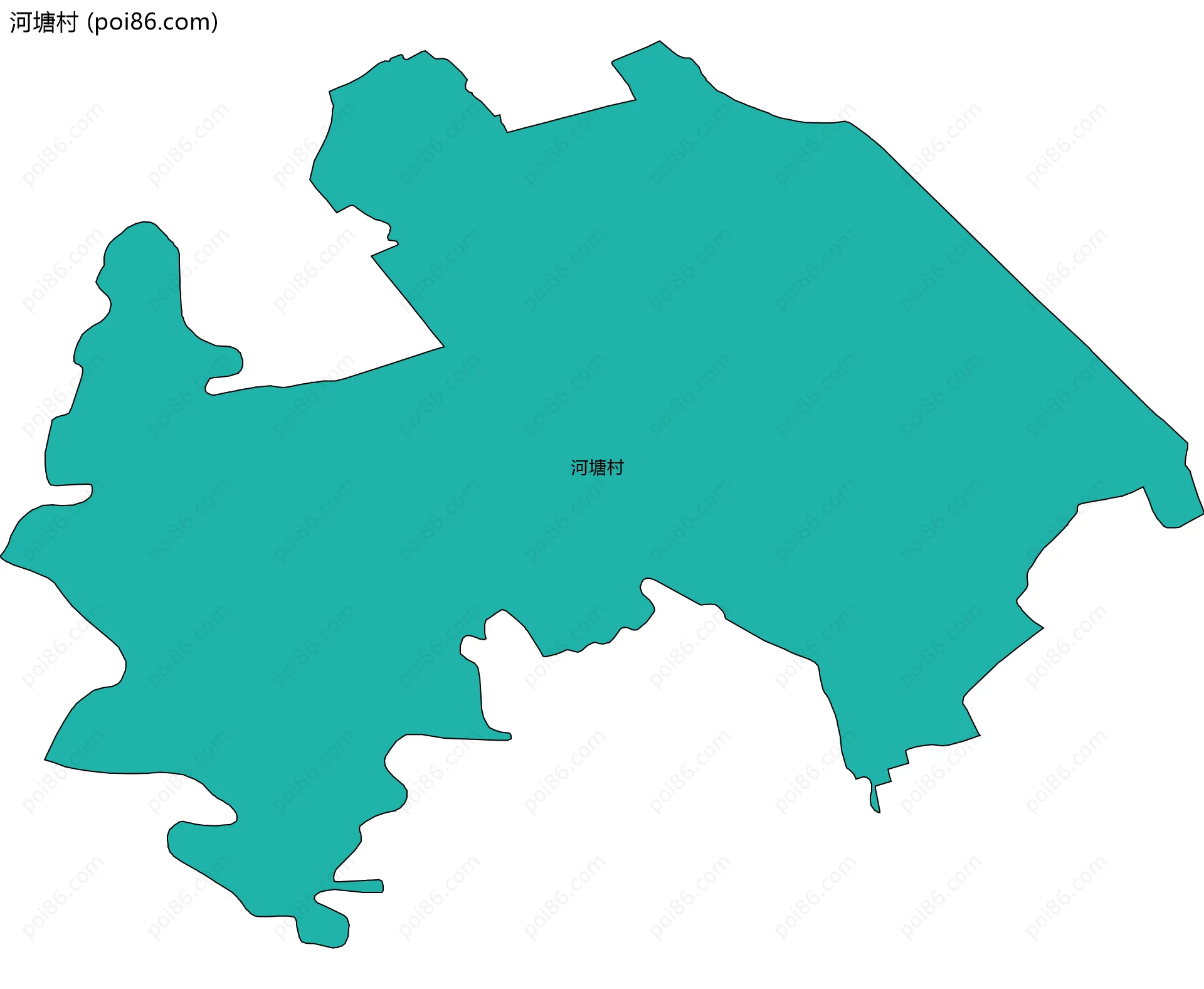 河塘村边界地图