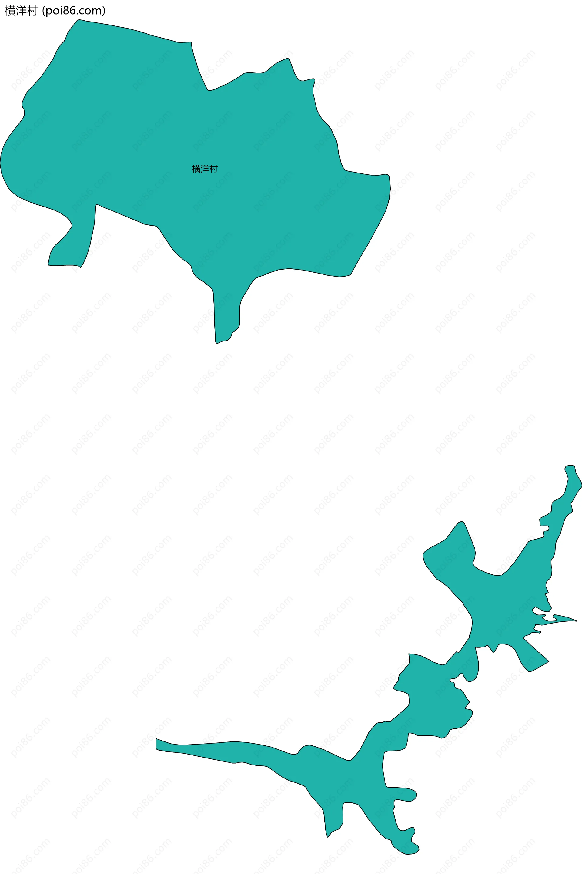 横洋村边界地图