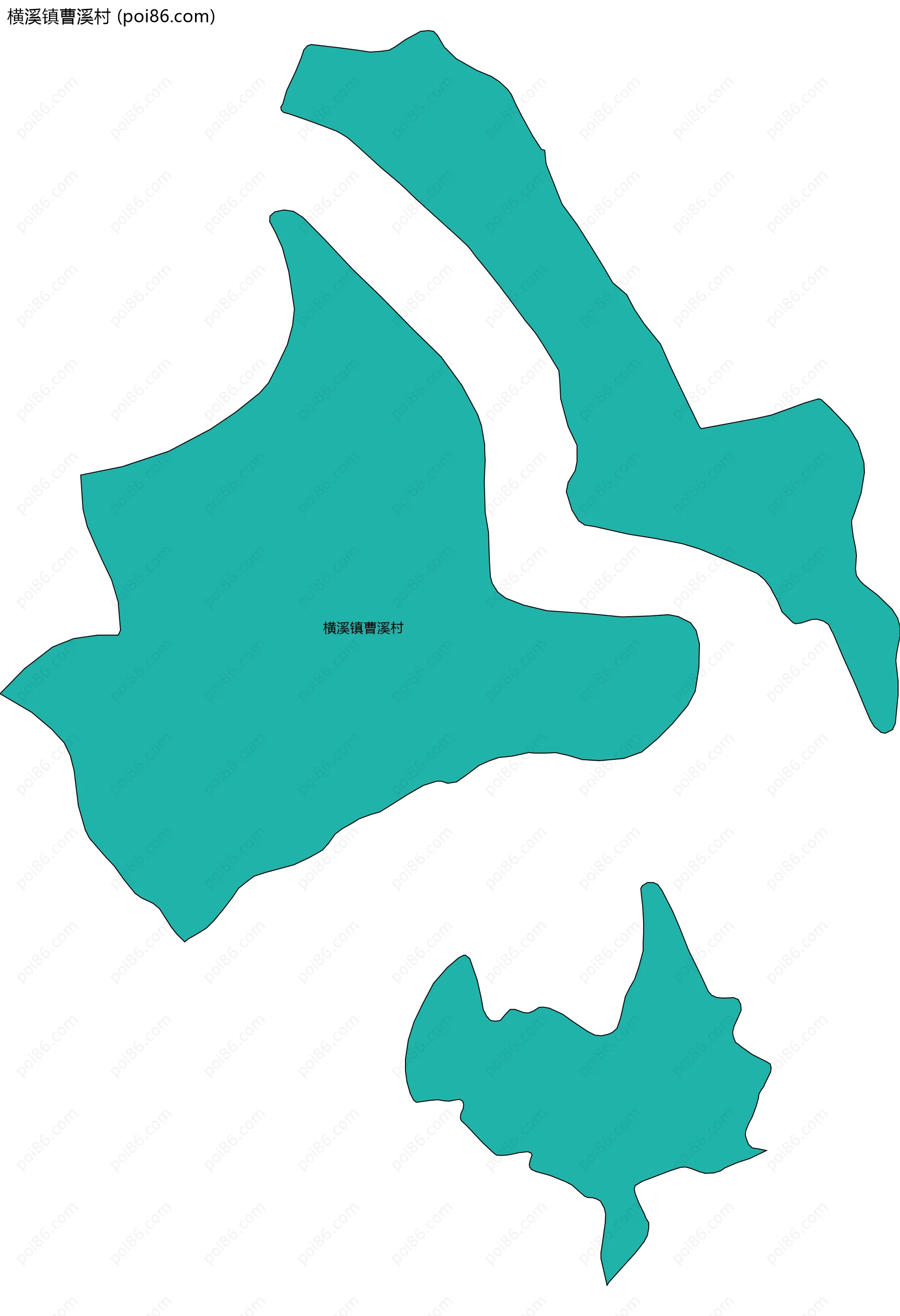 横溪镇曹溪村边界地图