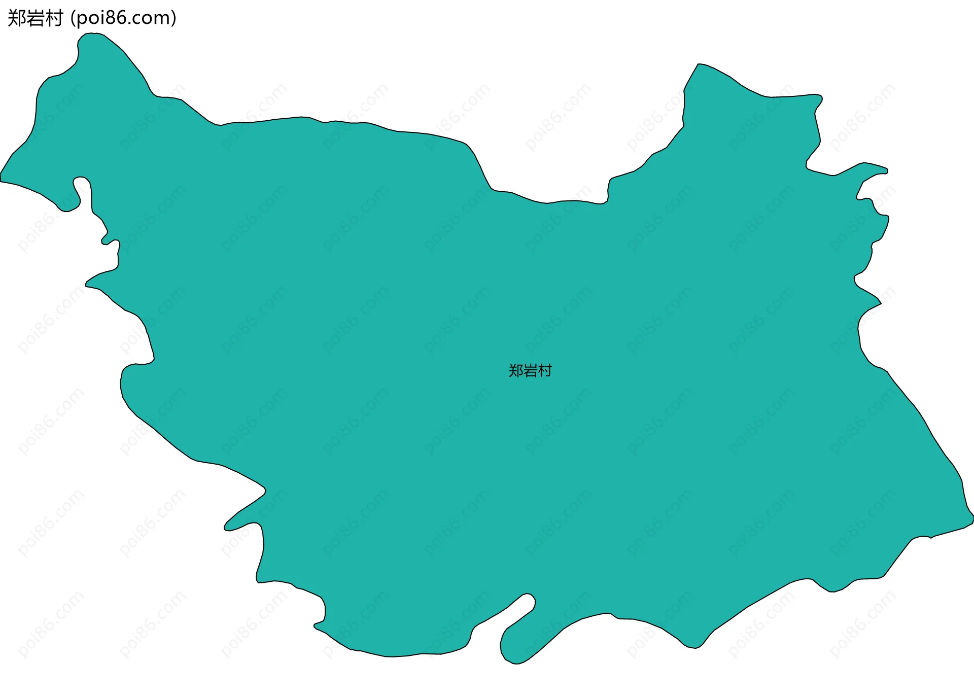 郑岩村边界地图