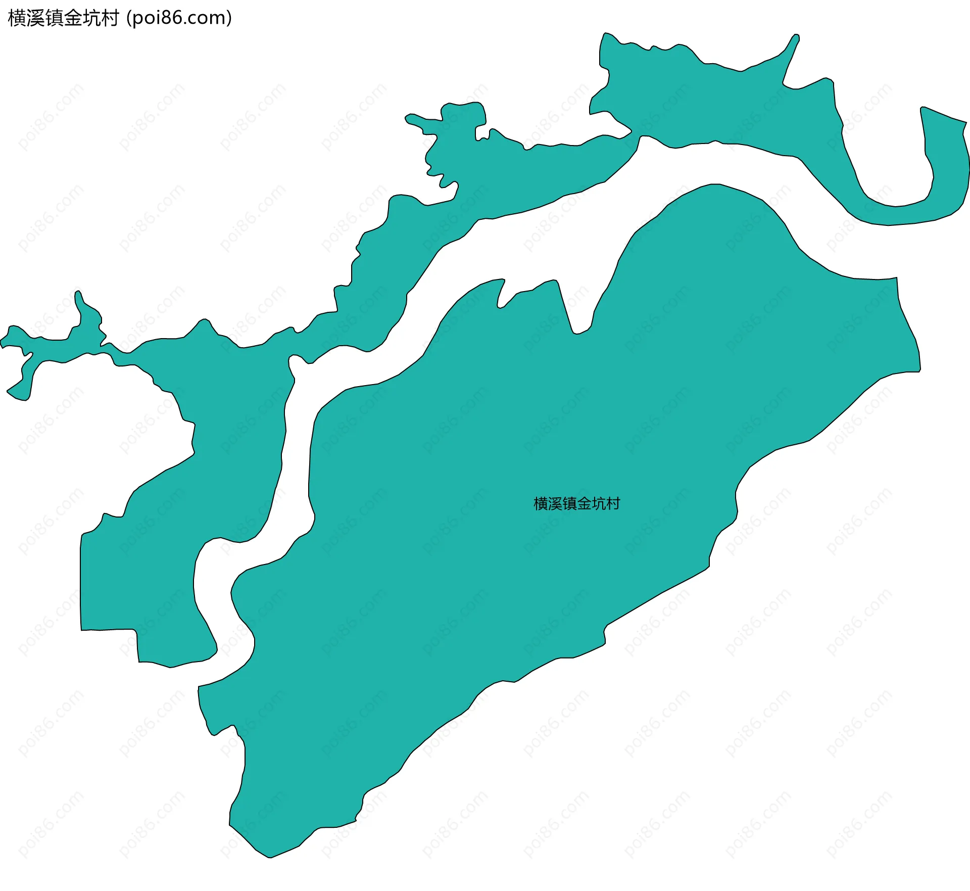 横溪镇金坑村边界地图