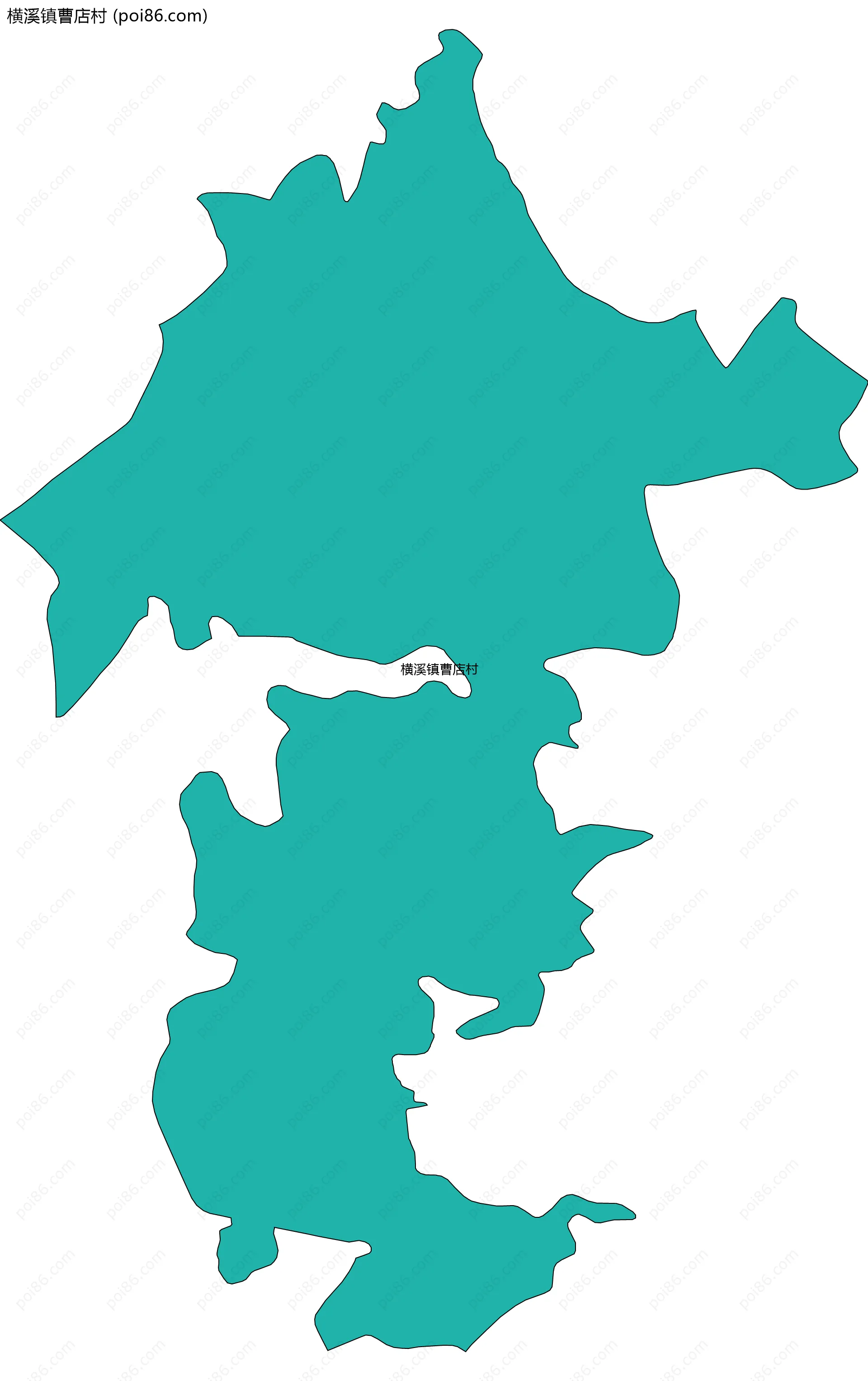 横溪镇曹店村边界地图