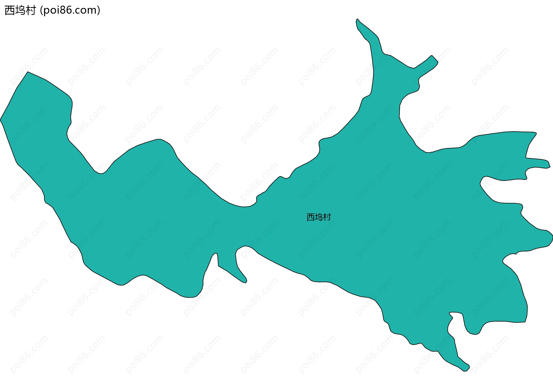西坞村边界地图