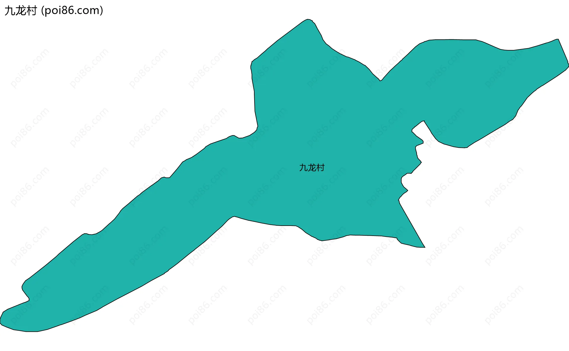 九龙村边界地图