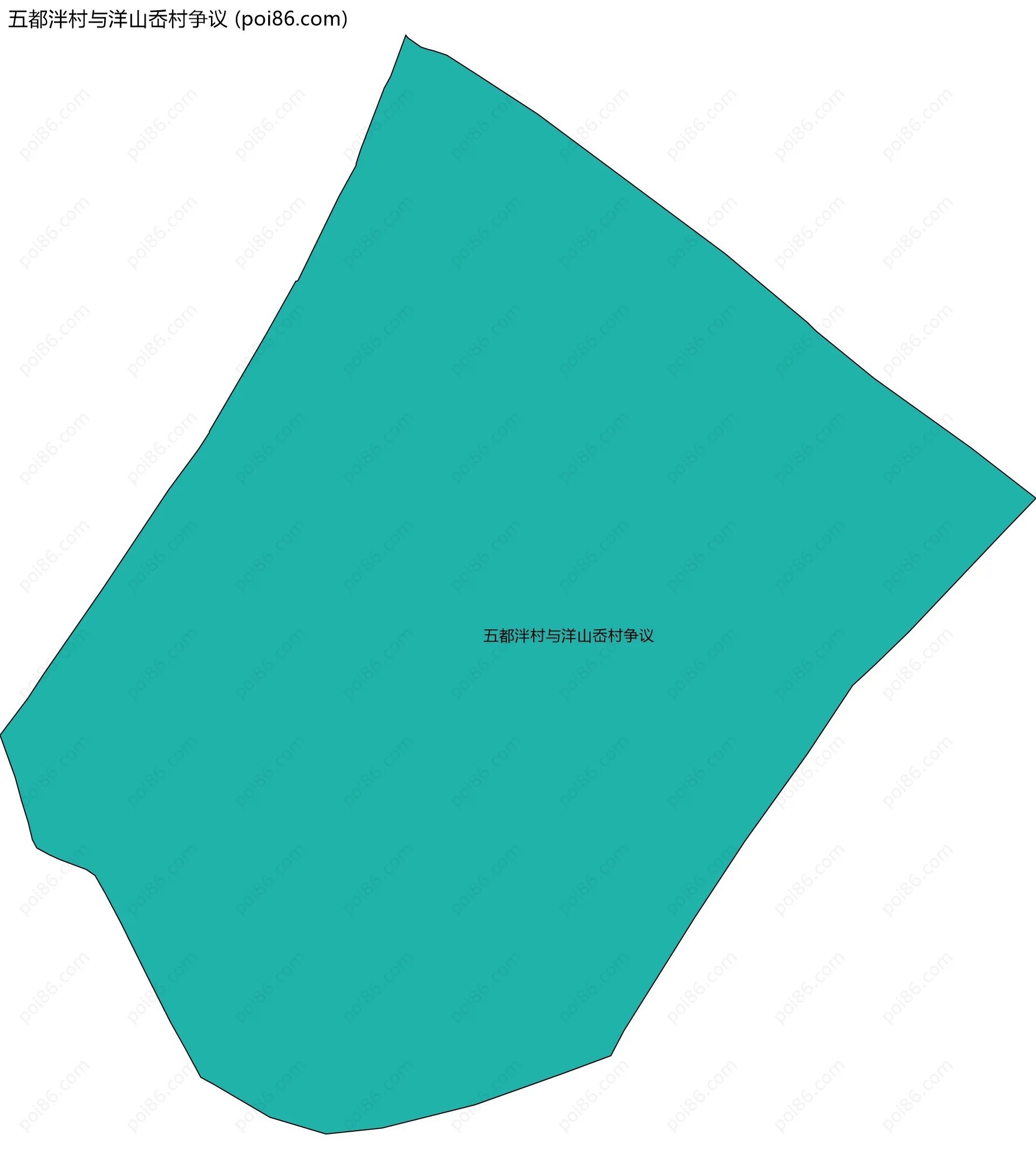 五都泮村与洋山岙村争议边界地图