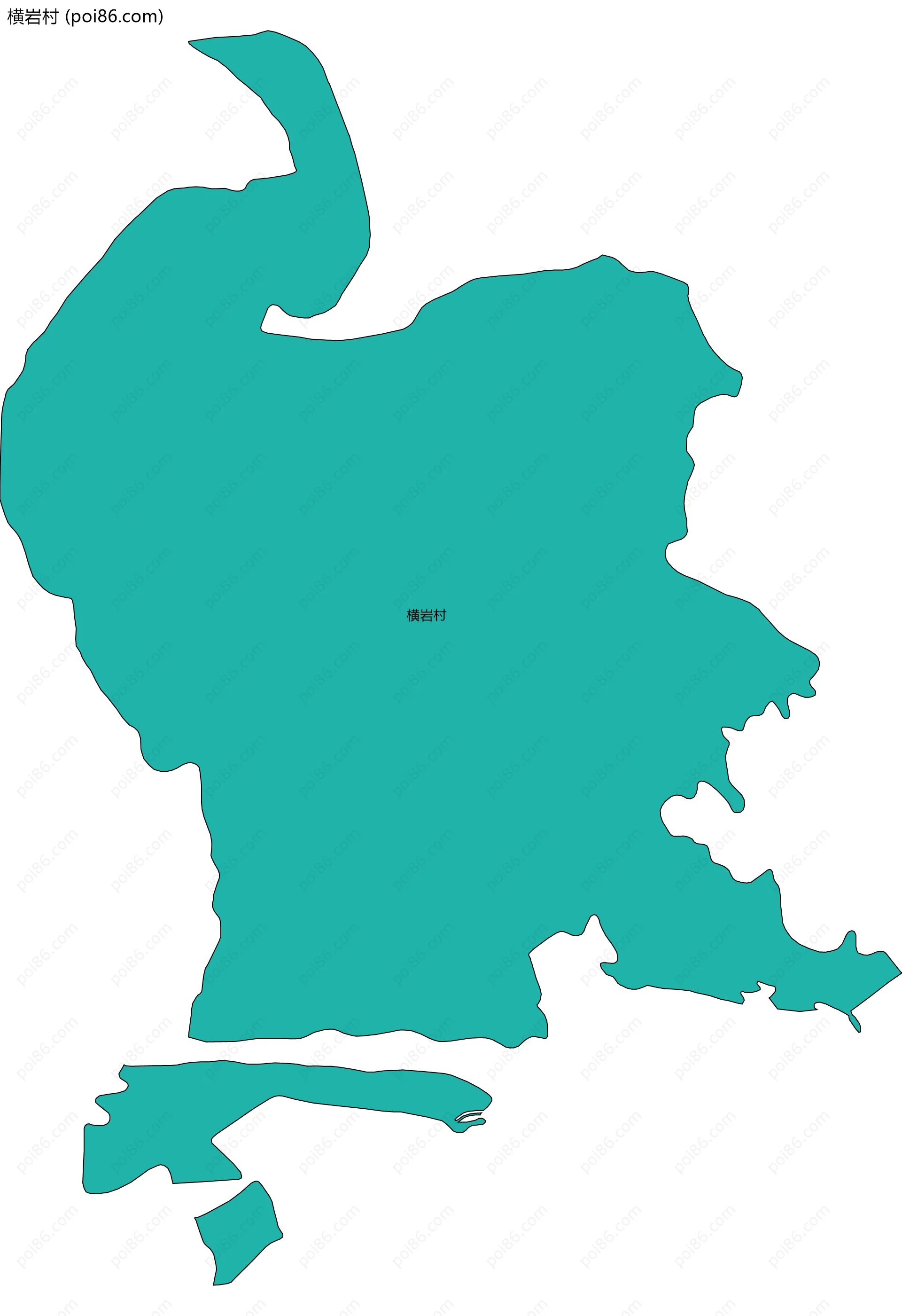 横岩村边界地图