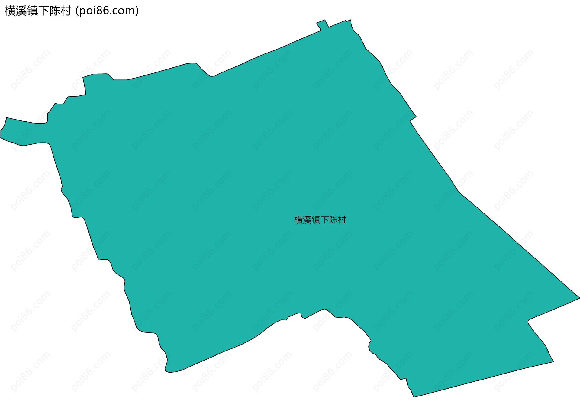 横溪镇下陈村边界地图
