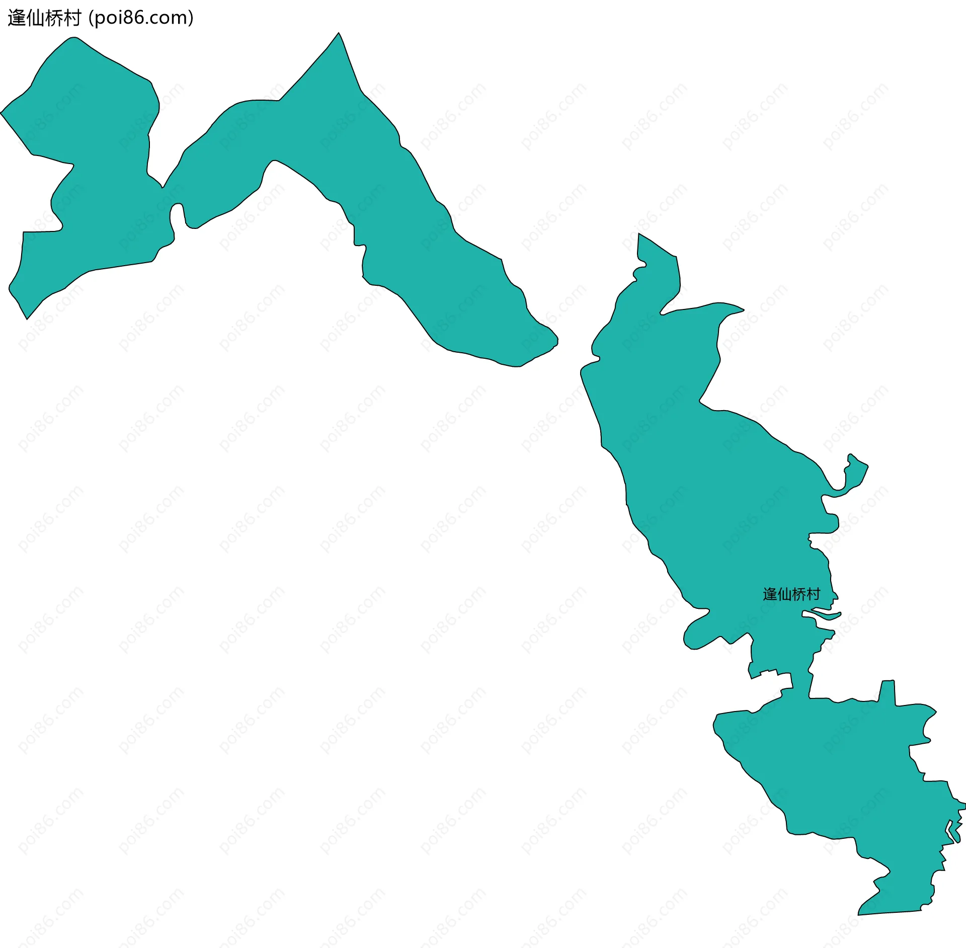 逢仙桥村边界地图