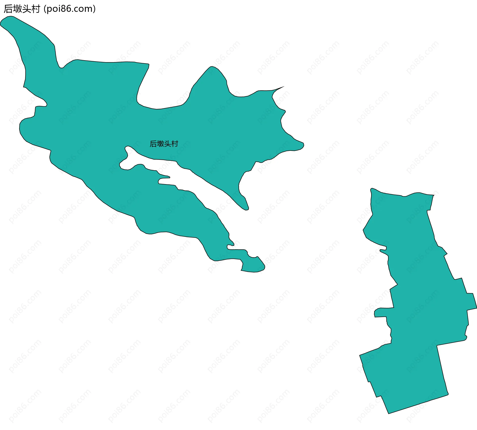 后墩头村边界地图