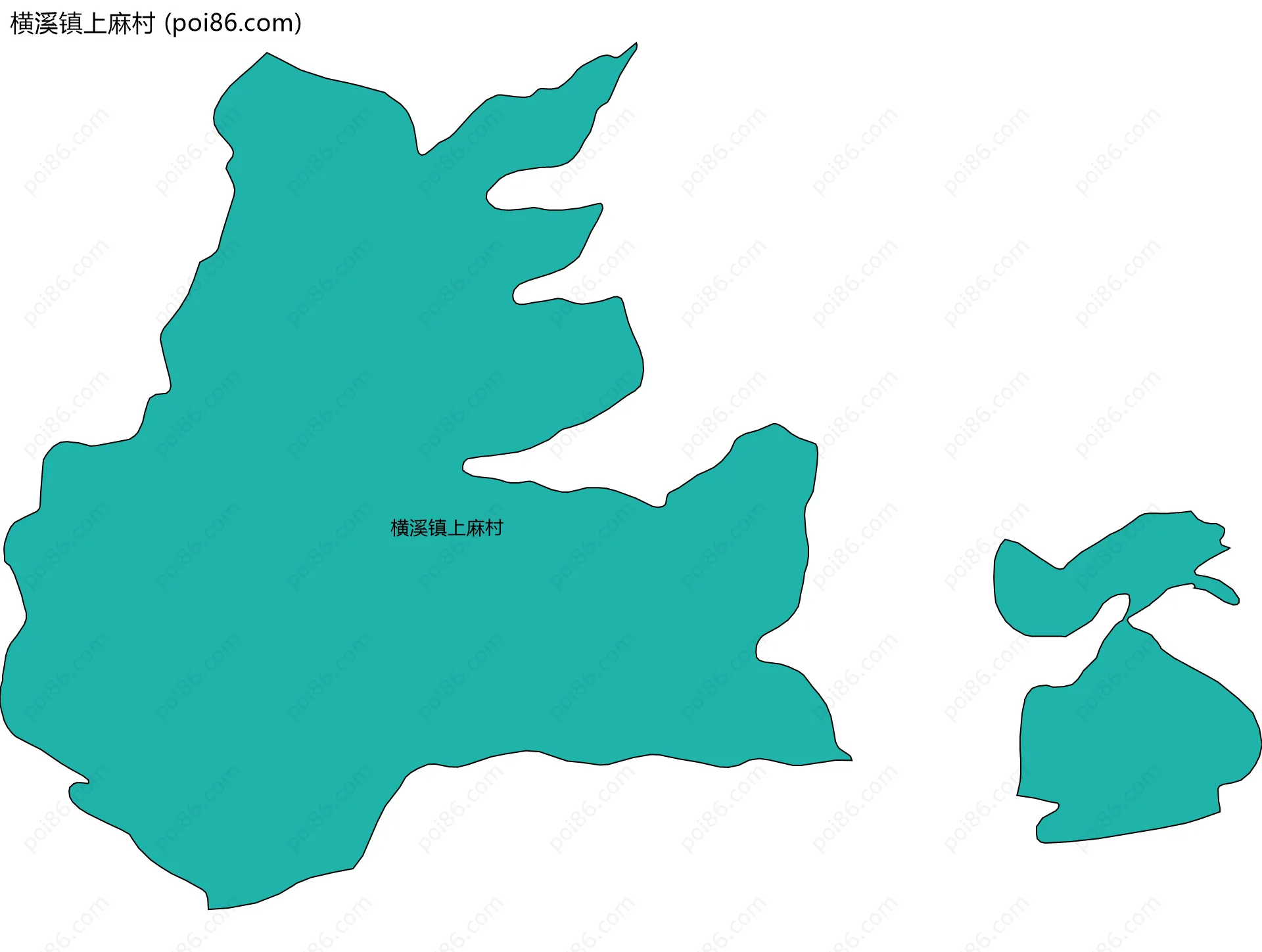 横溪镇上麻村边界地图