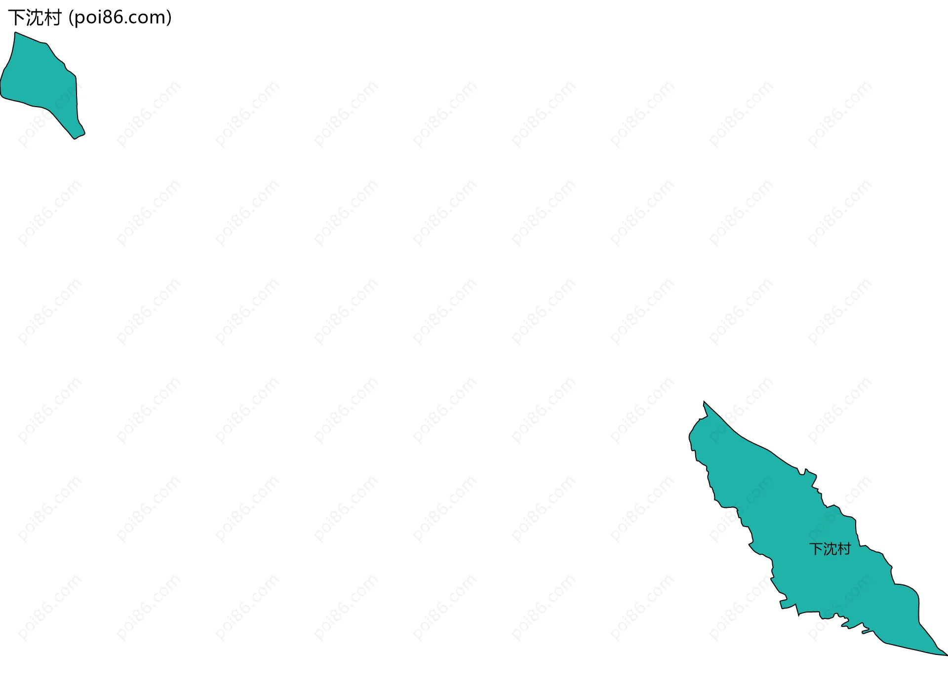 下沈村边界地图