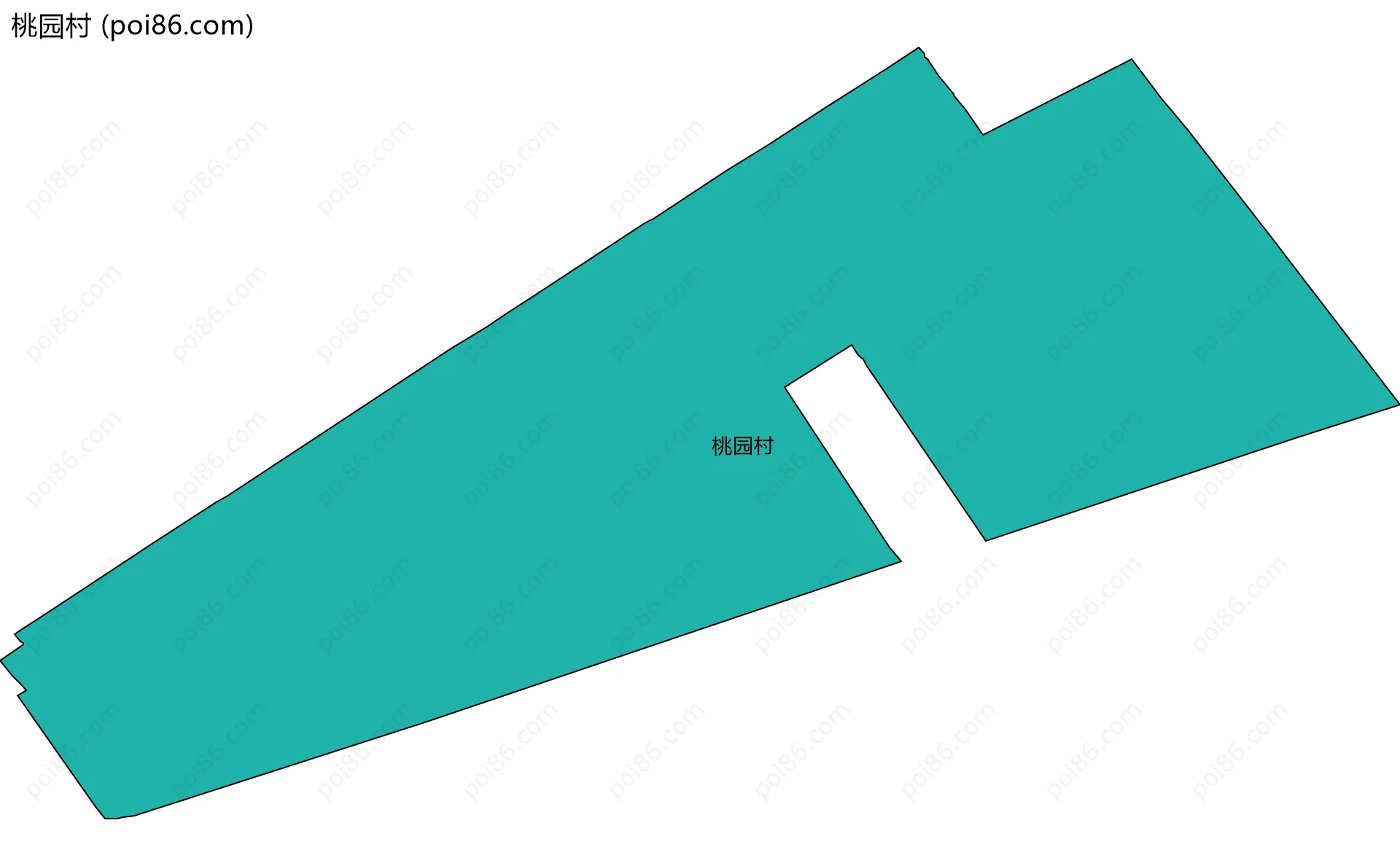 桃园村边界地图