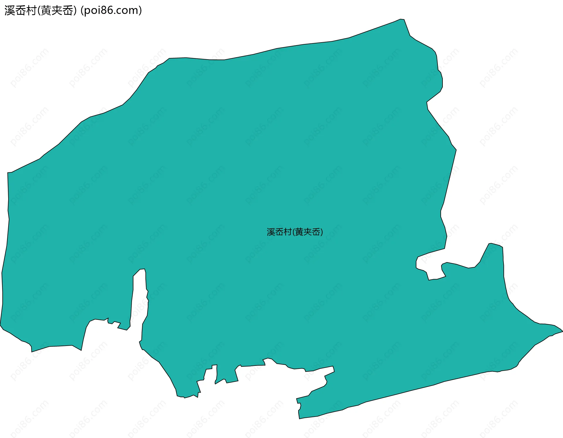 溪岙村(黄夹岙)边界地图