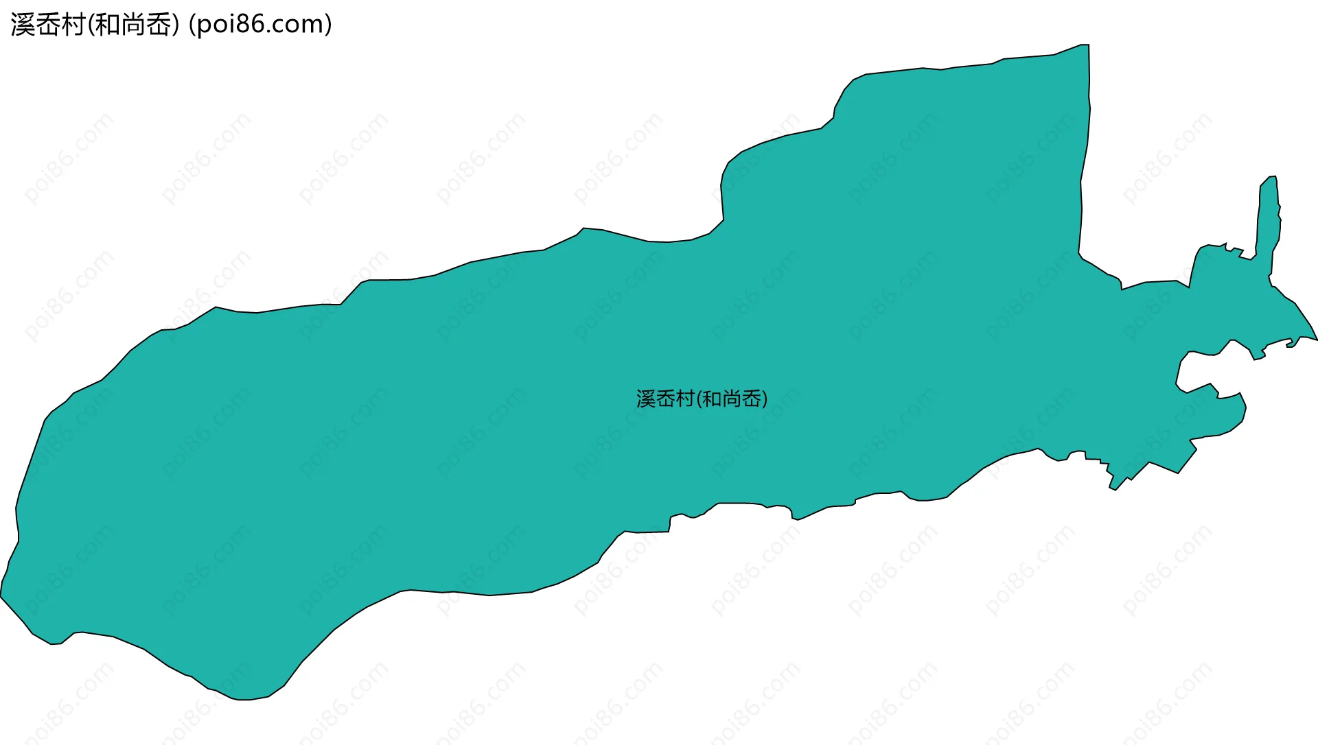 溪岙村(和尚岙)边界地图