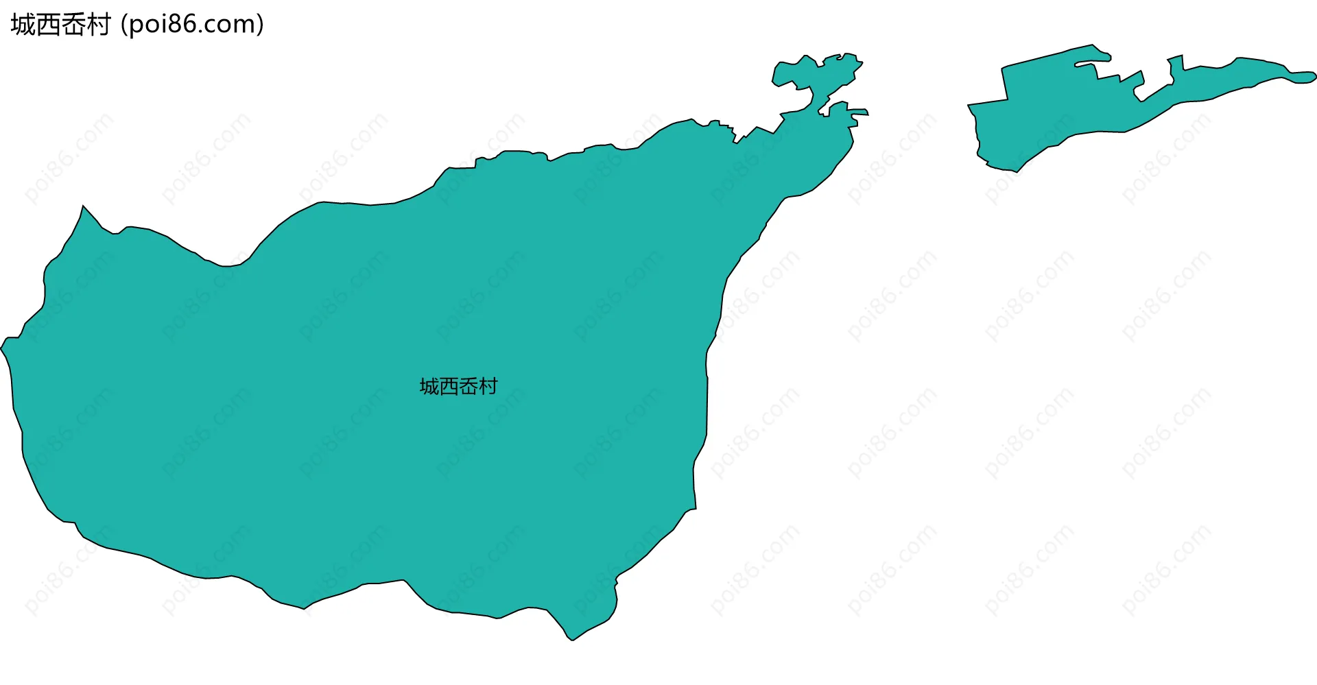 城西岙村边界地图