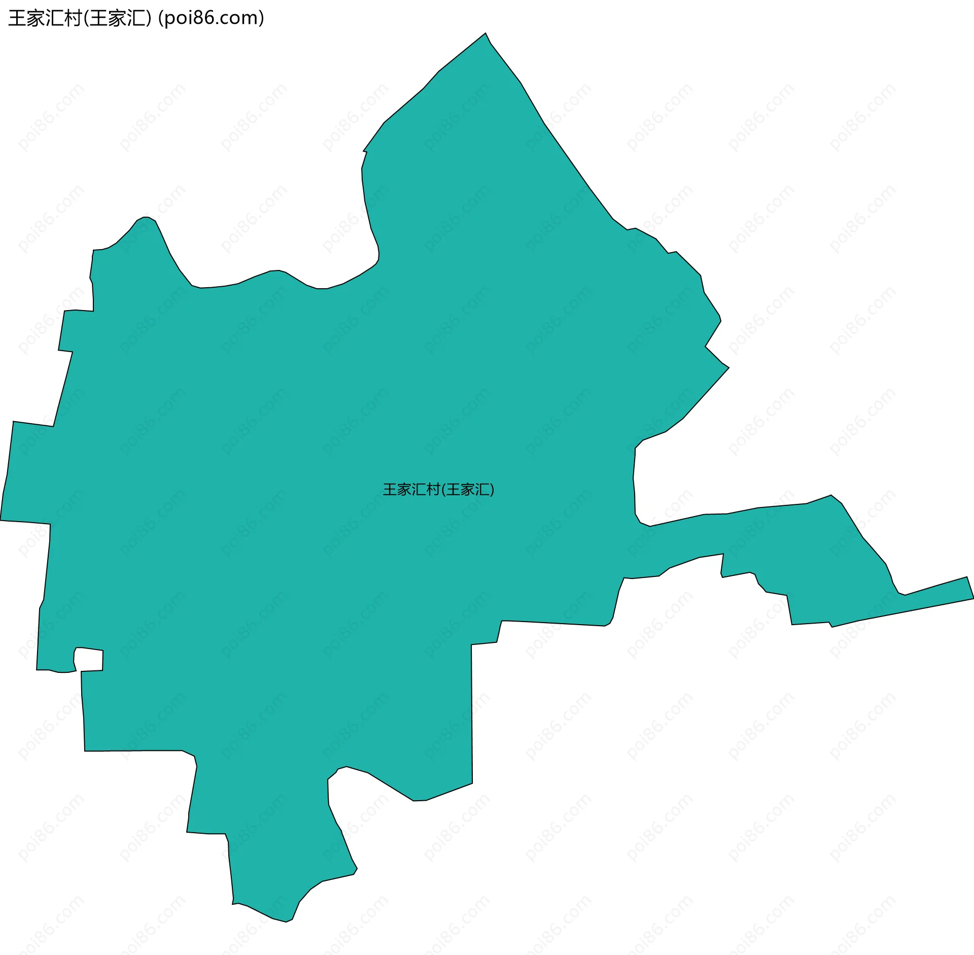 王家汇村(王家汇)边界地图