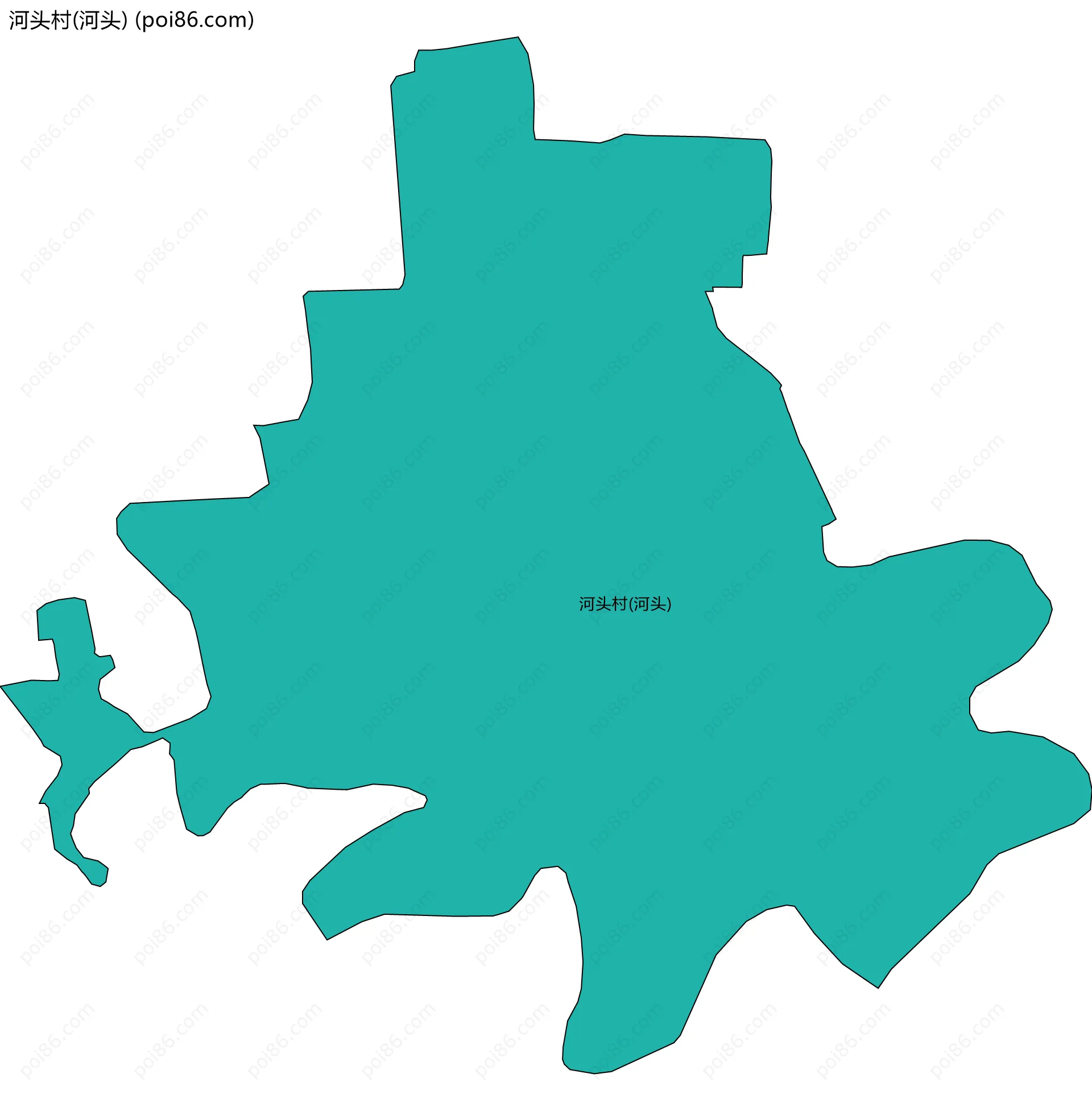 河头村(河头)边界地图