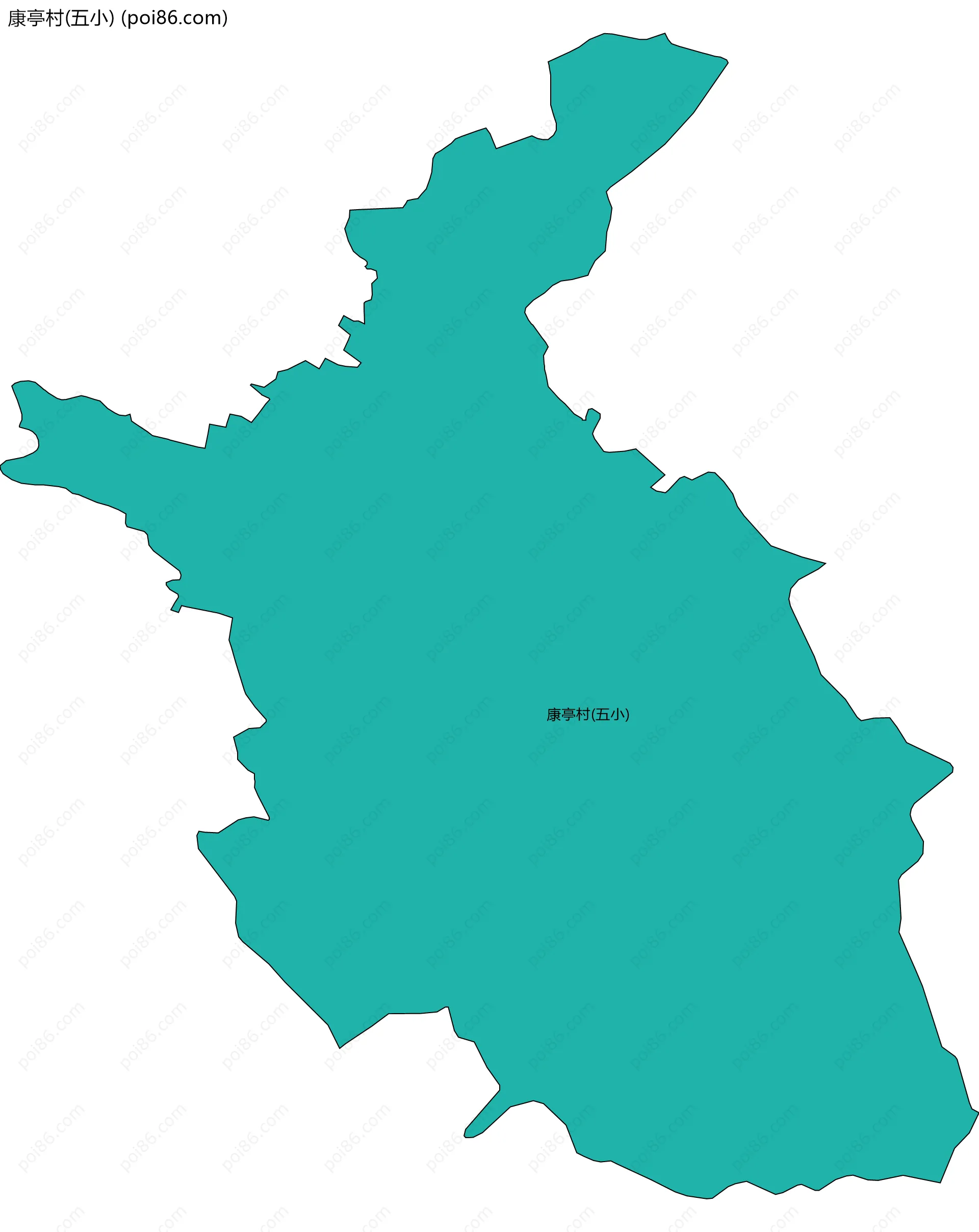 康亭村(五小)边界地图
