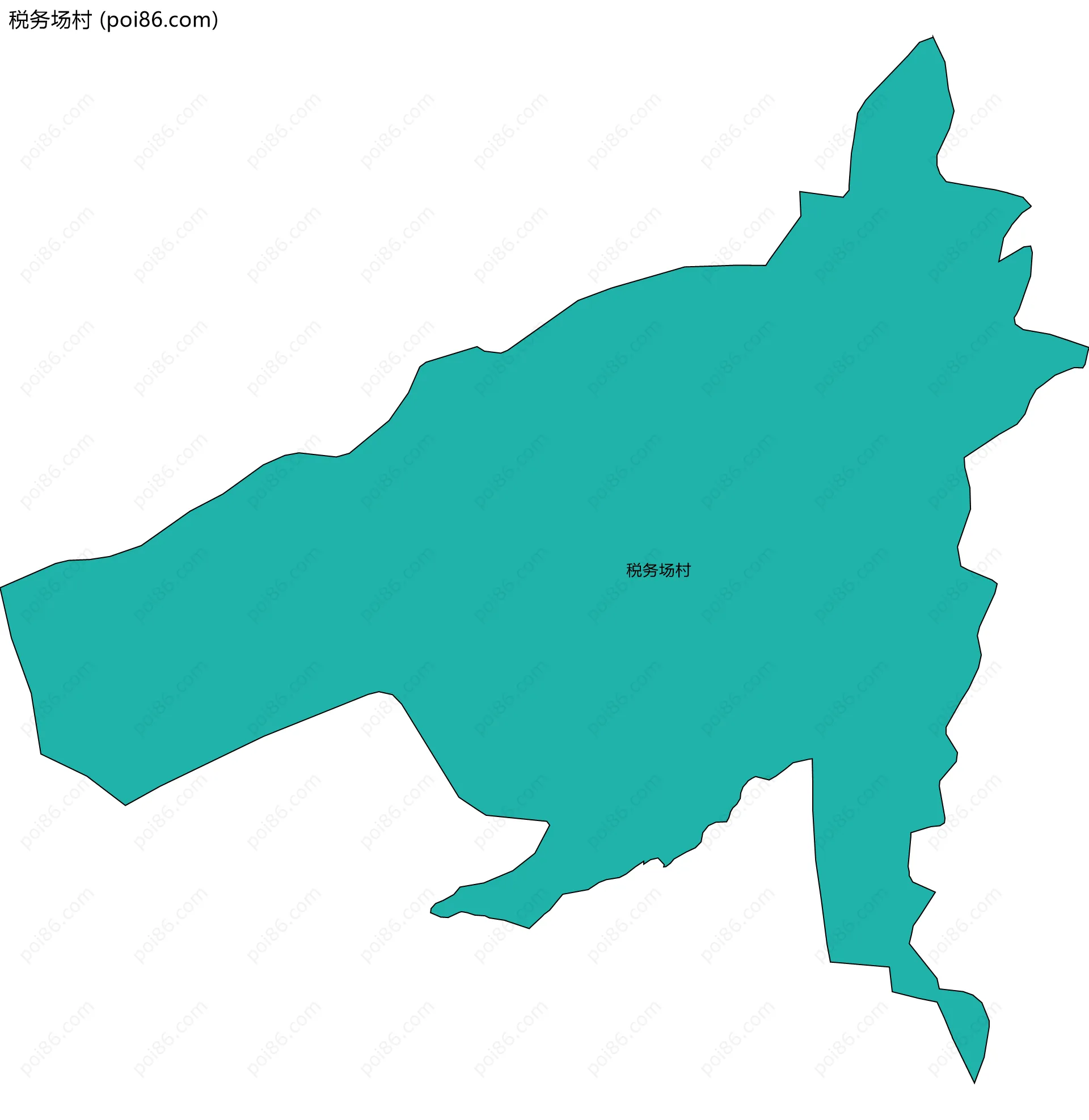 税务场村边界地图