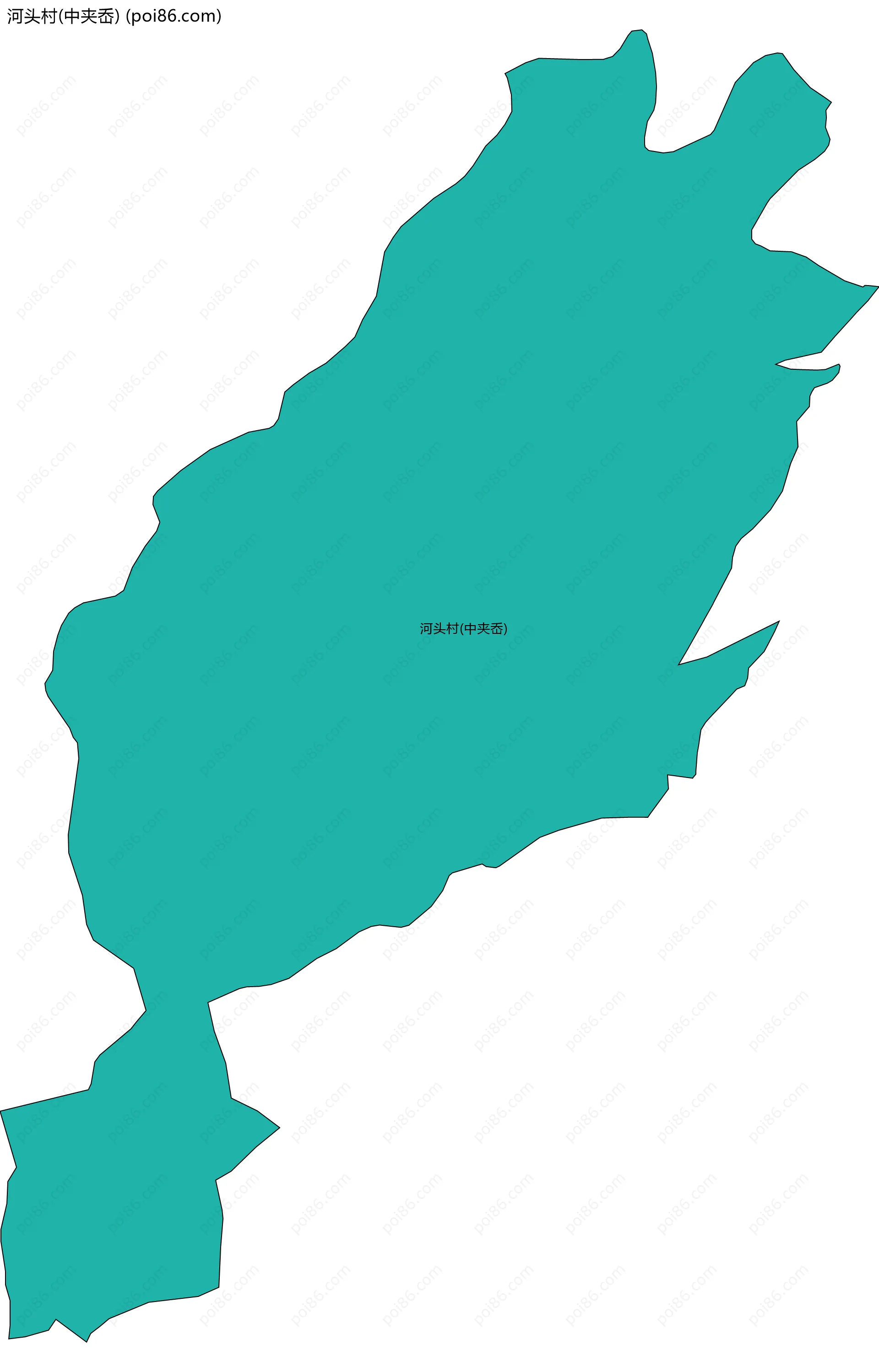 河头村(中夹岙)边界地图