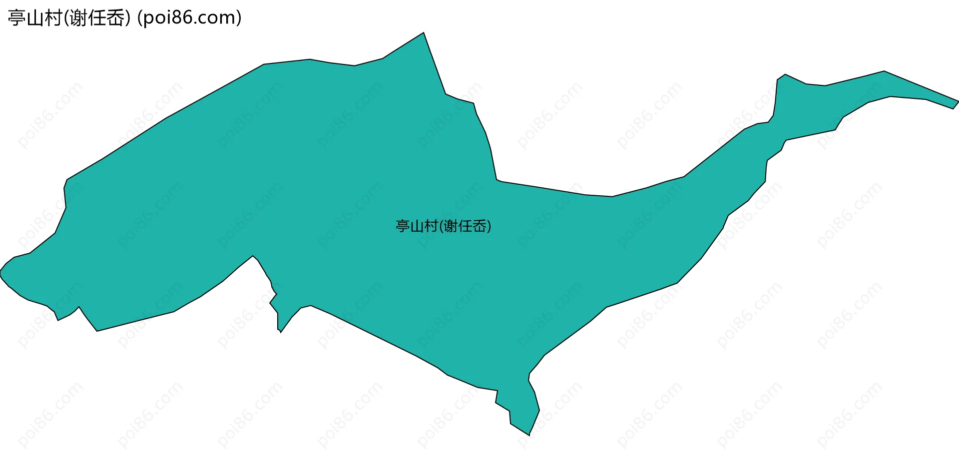 亭山村(谢任岙)边界地图