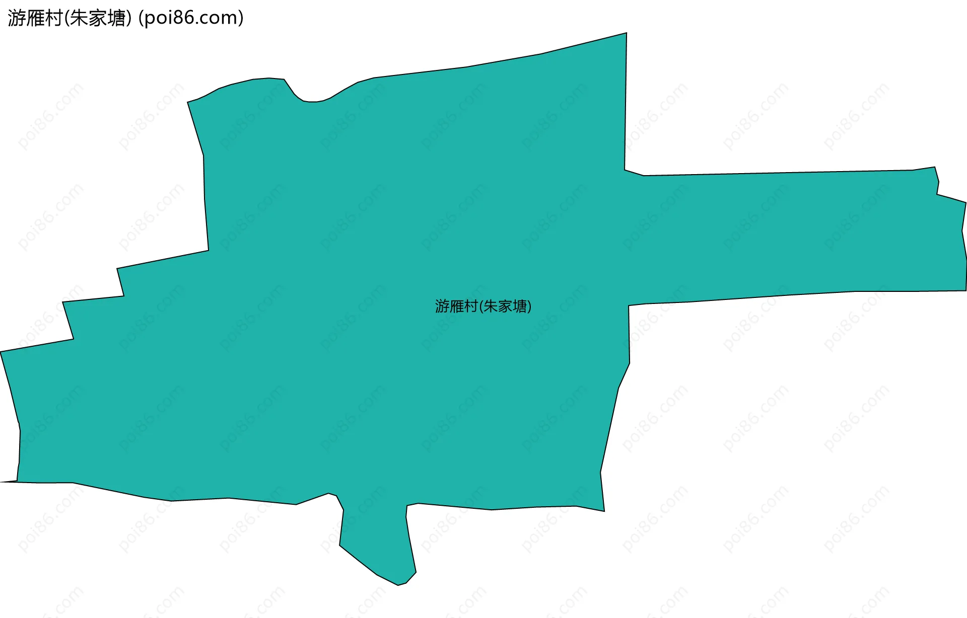 游雁村(朱家塘)边界地图