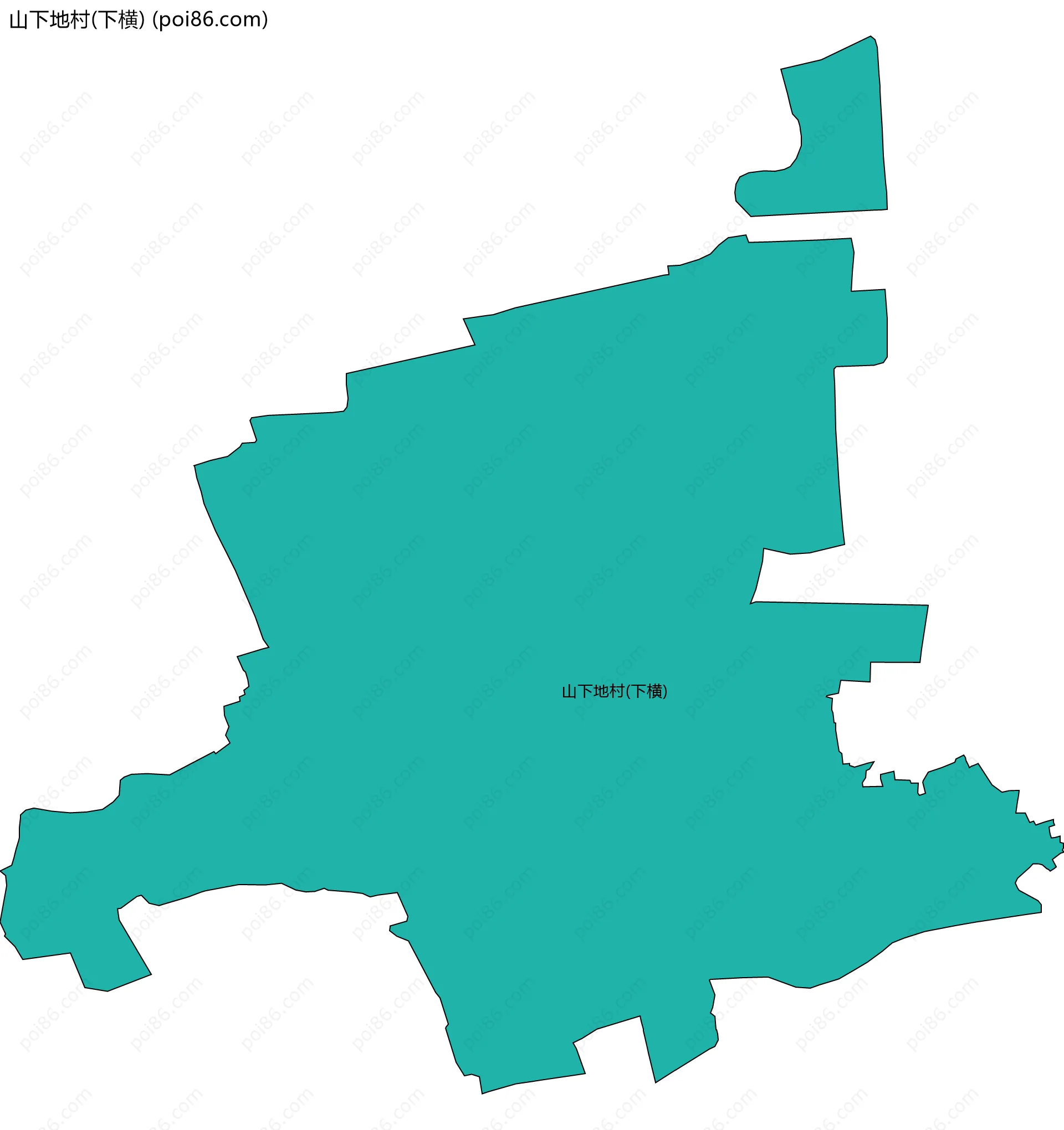 山下地村(下横)边界地图