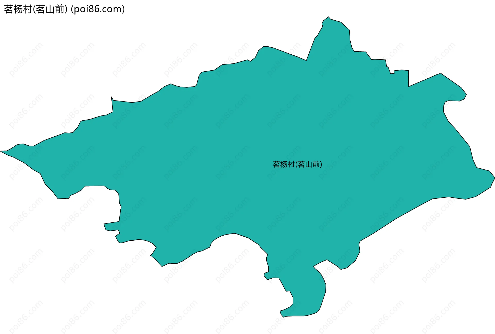 茗杨村(茗山前)边界地图