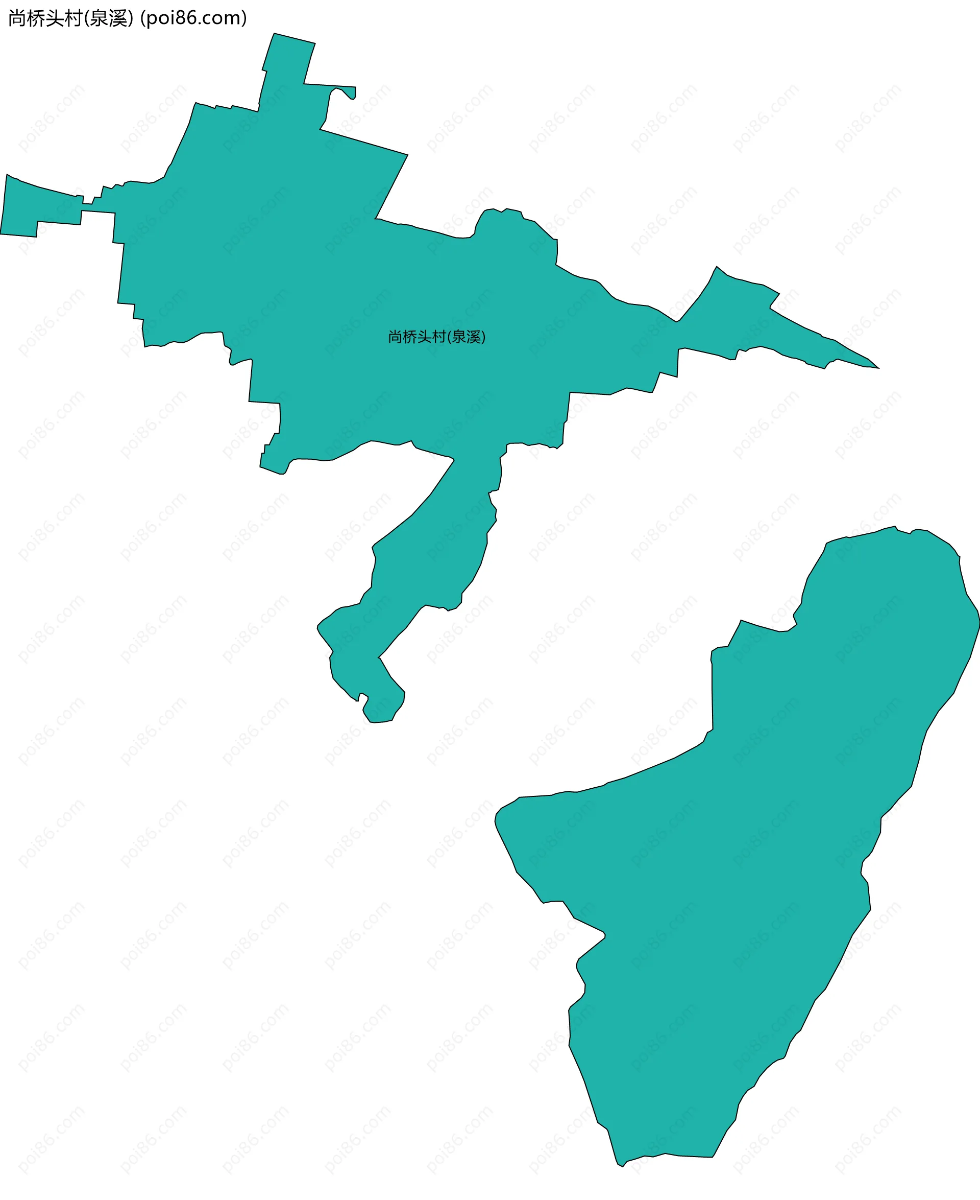 尚桥头村(泉溪)边界地图