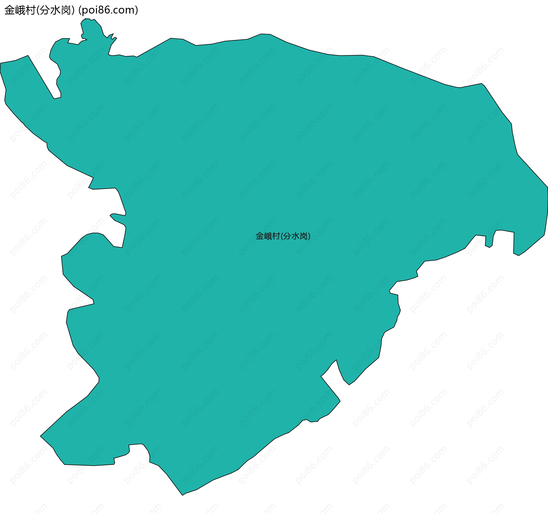金峨村(分水岗)边界地图