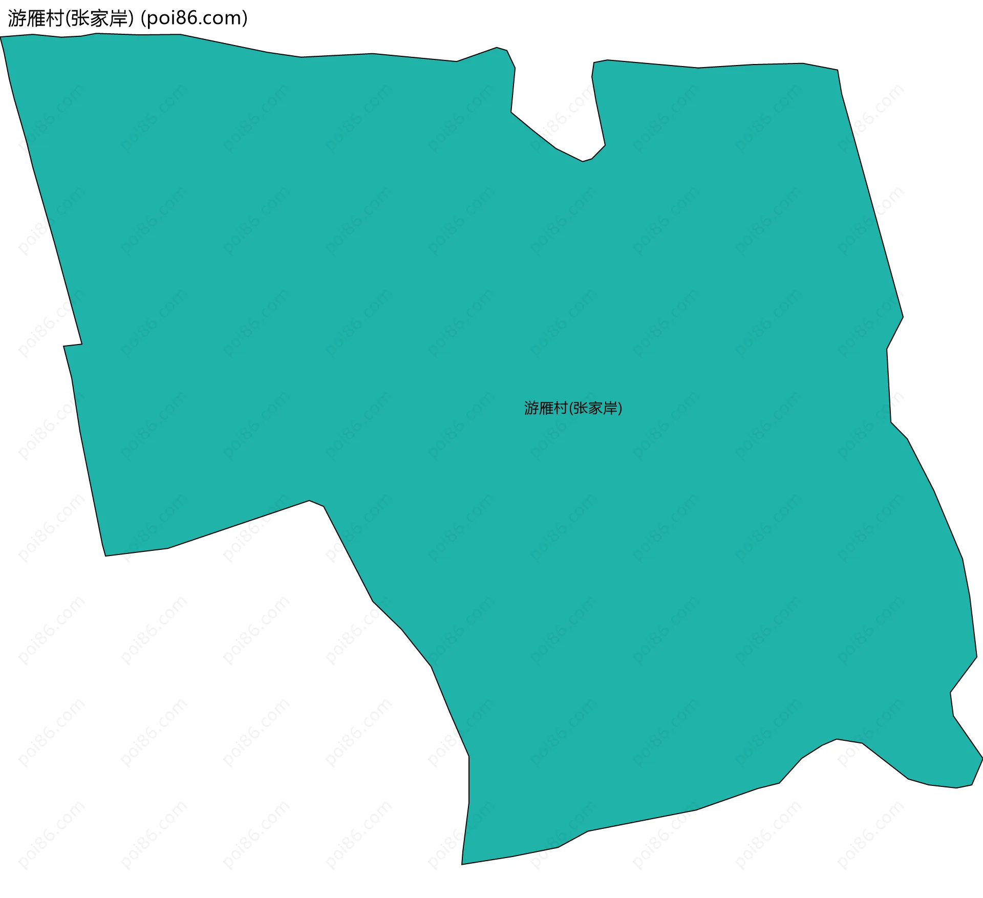 游雁村(张家岸)边界地图
