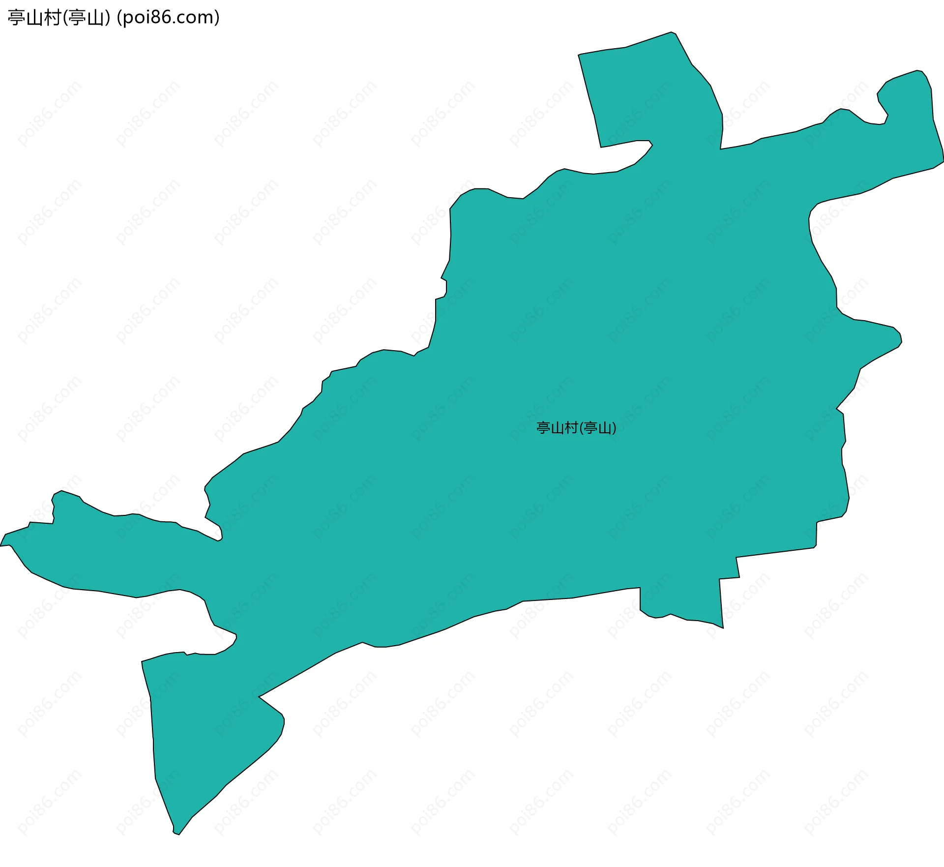 亭山村(亭山)边界地图