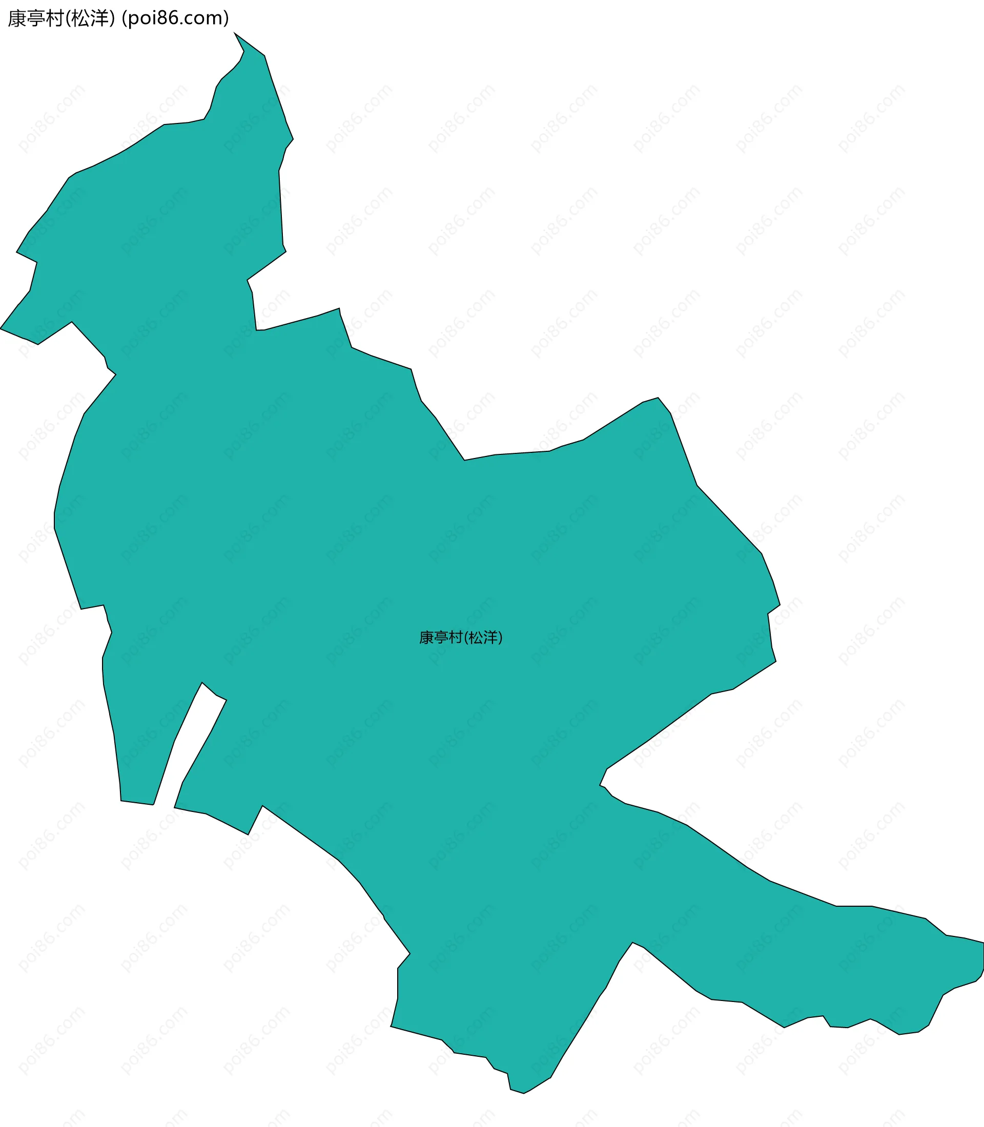 康亭村(松洋)边界地图