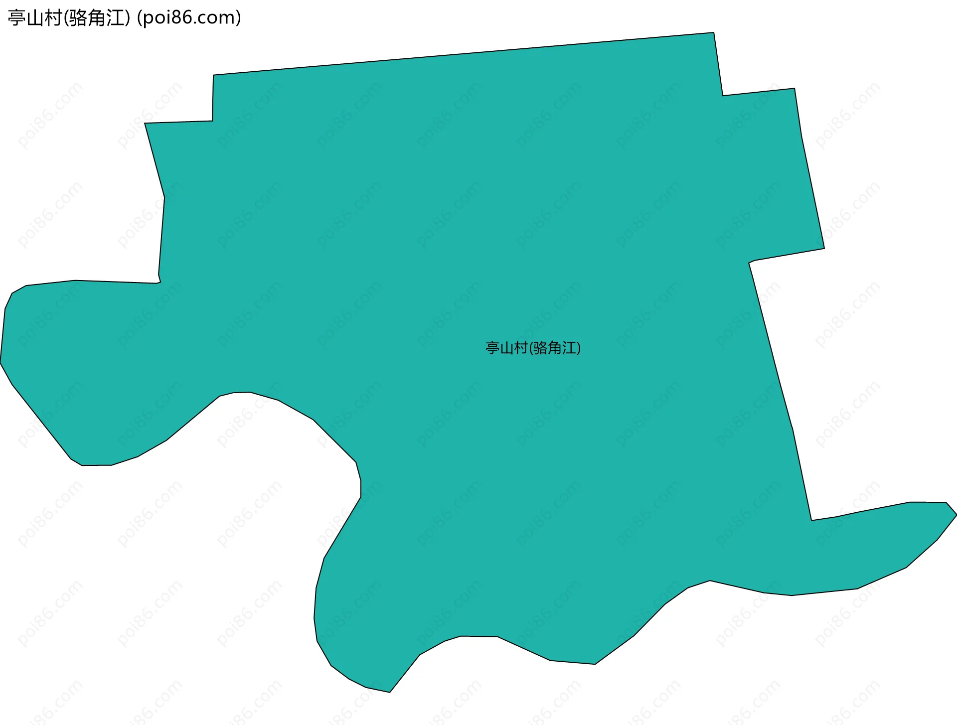 亭山村(骆角江)边界地图