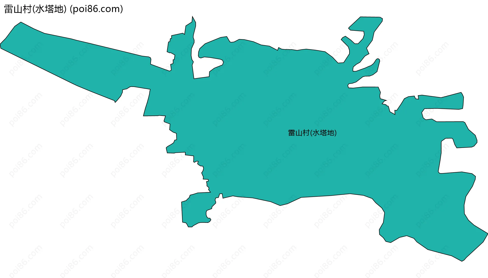 雷山村(水塔地)边界地图