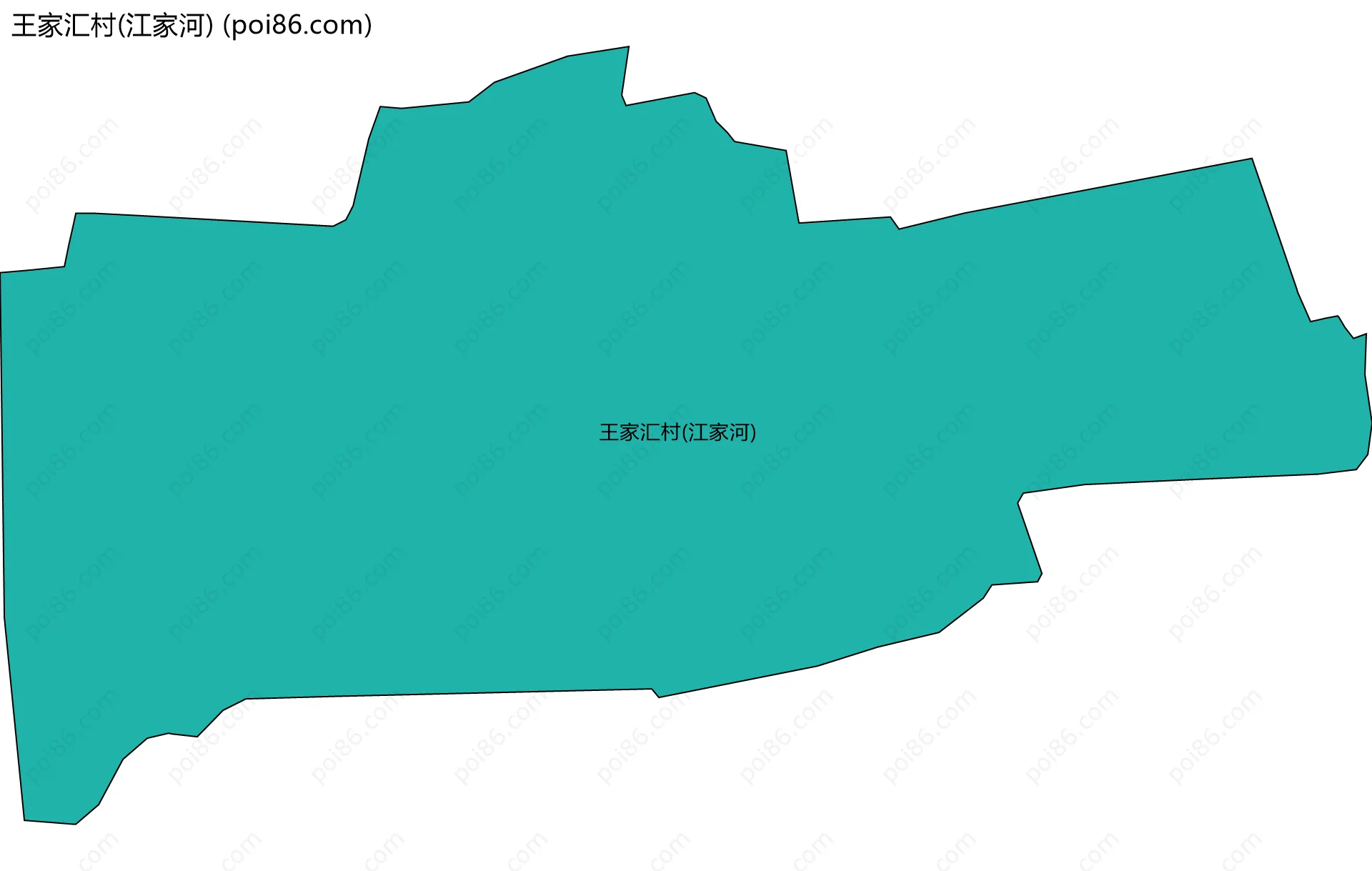 王家汇村(江家河)边界地图