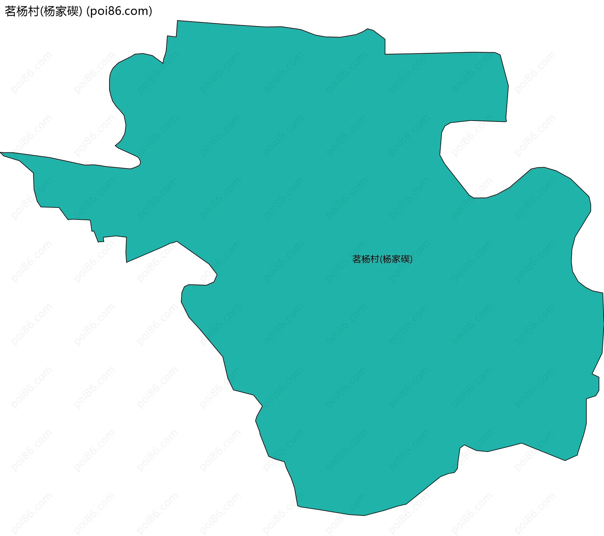茗杨村(杨家碶)边界地图