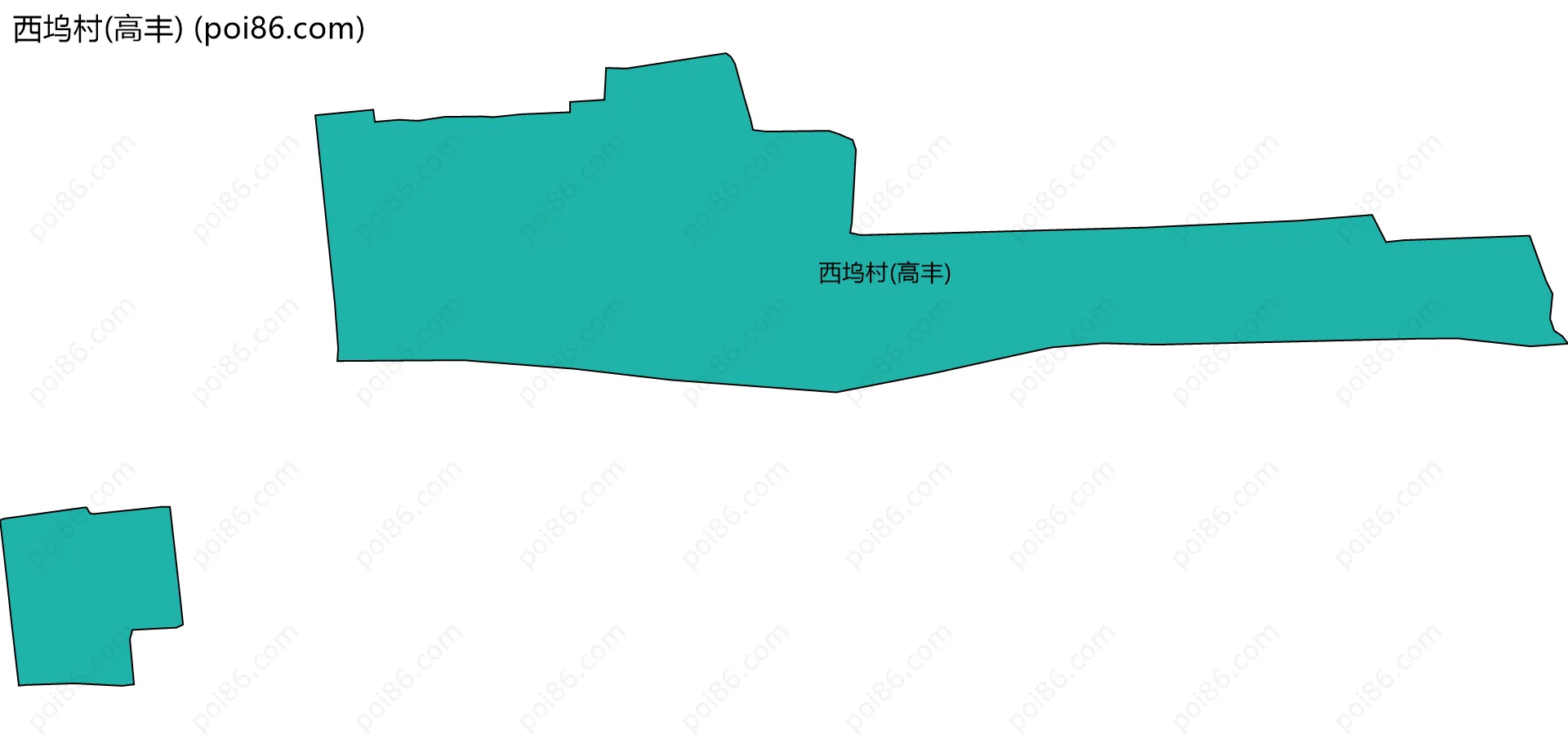 西坞村(高丰)边界地图