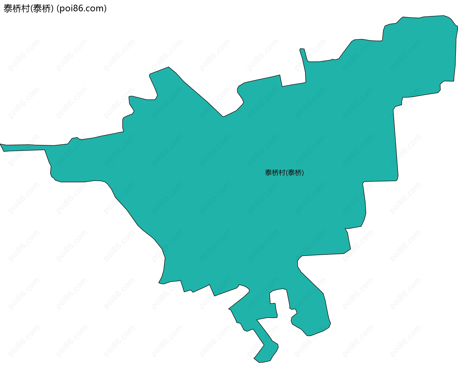 泰桥村(泰桥)边界地图