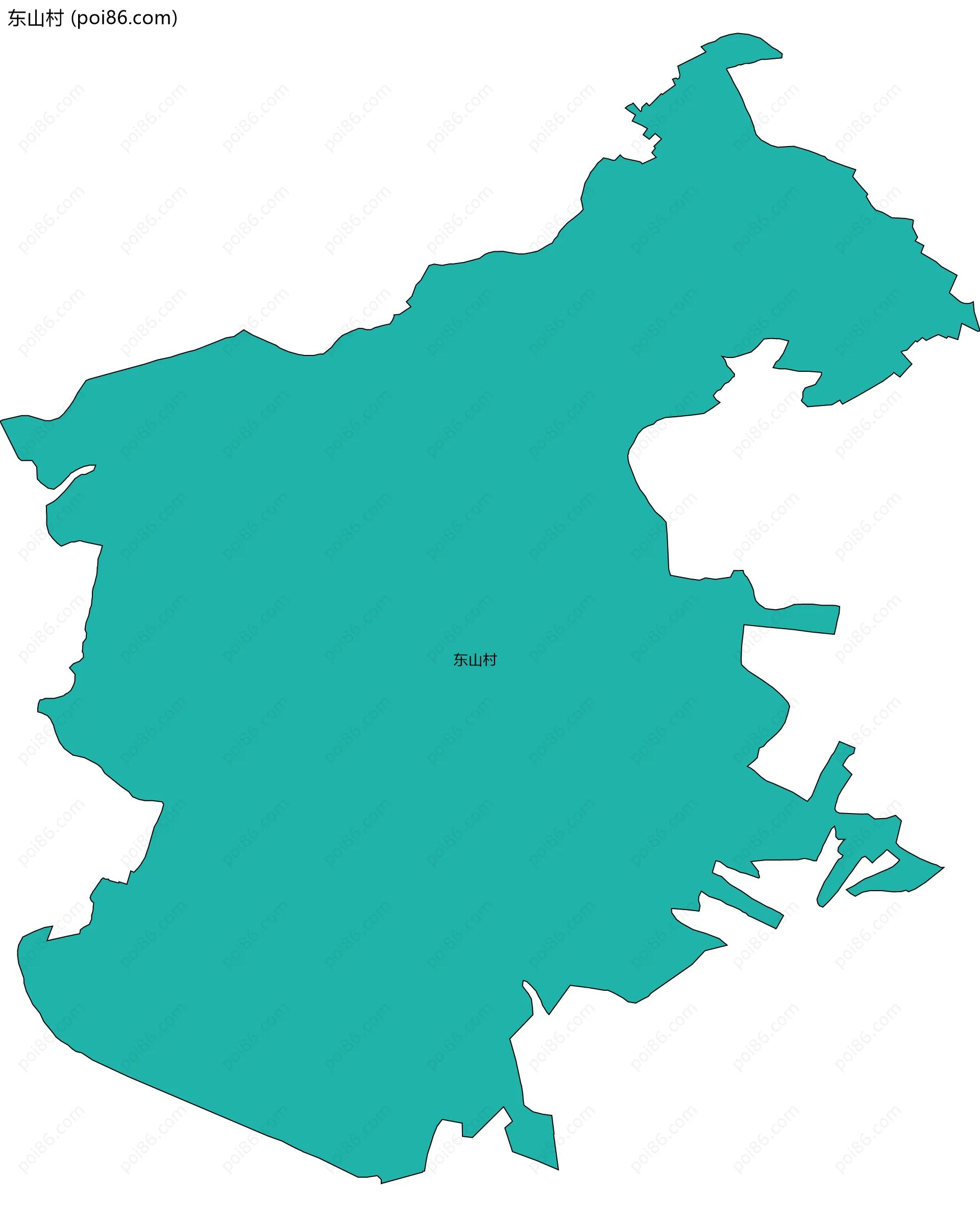 东山村边界地图