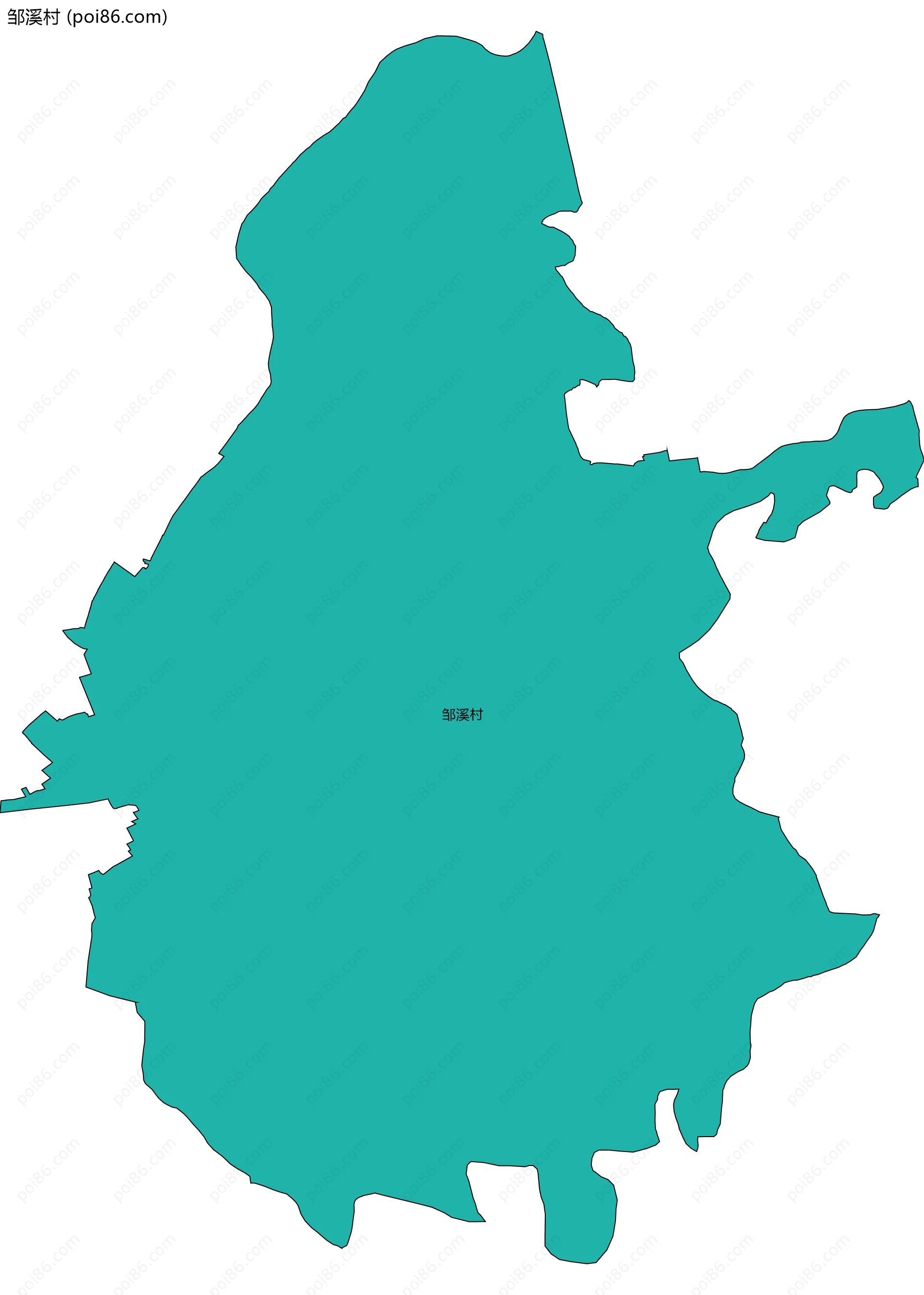 邹溪村边界地图