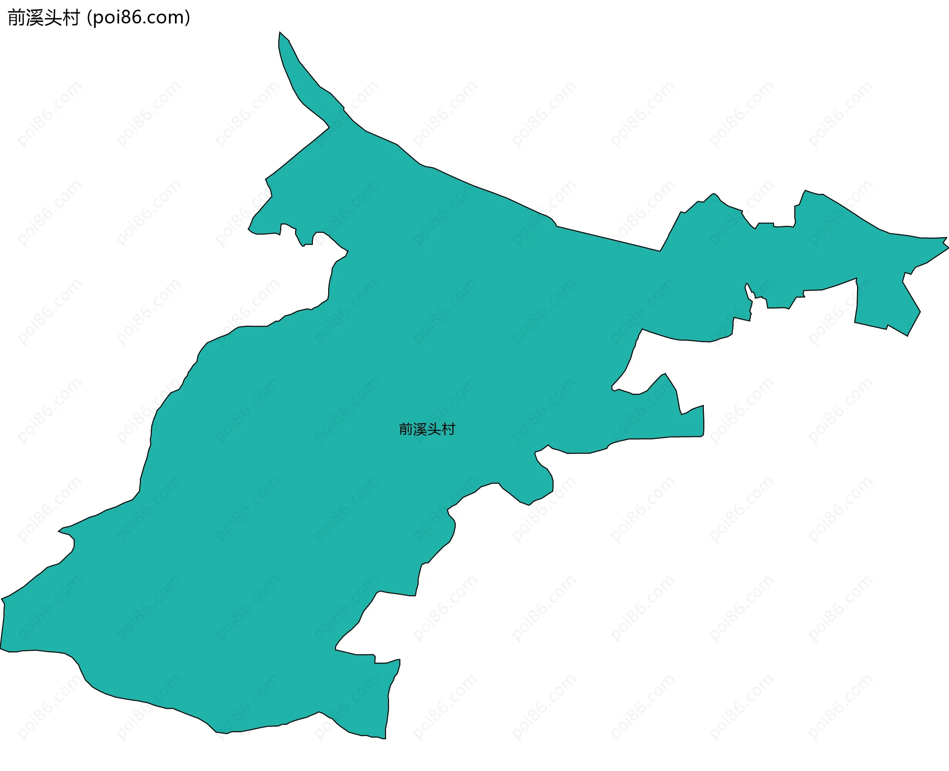 前溪头村边界地图