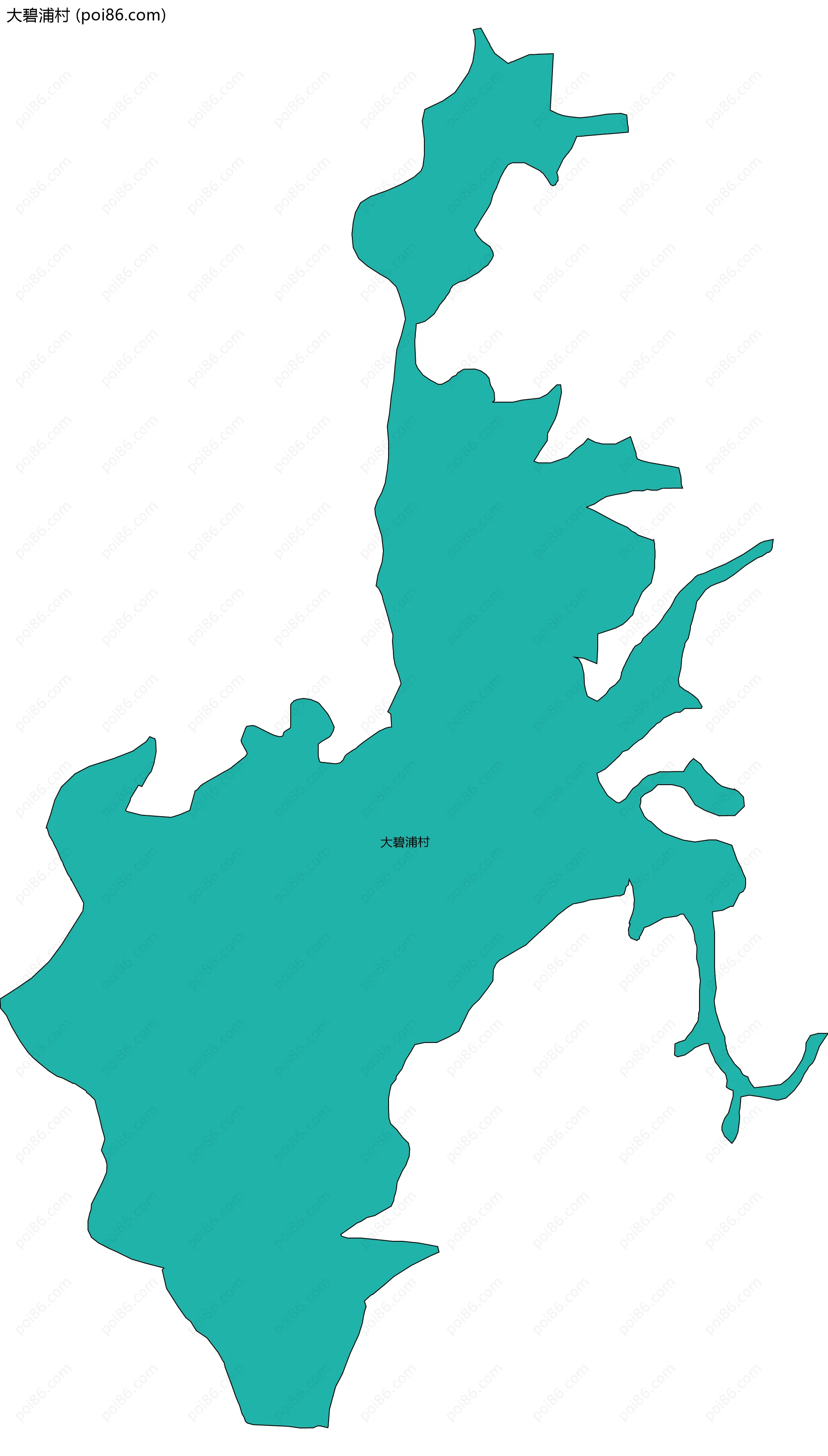 大碧浦村边界地图