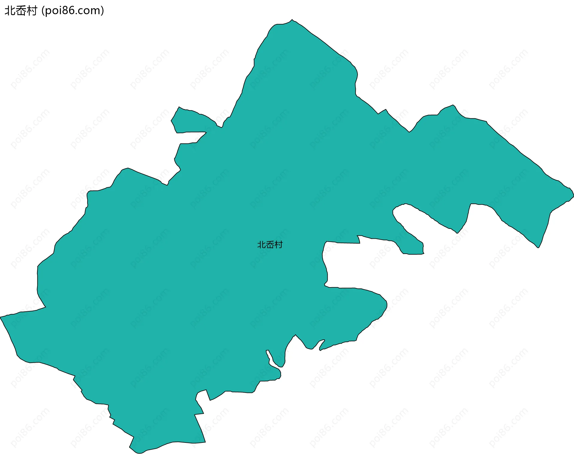 北岙村边界地图