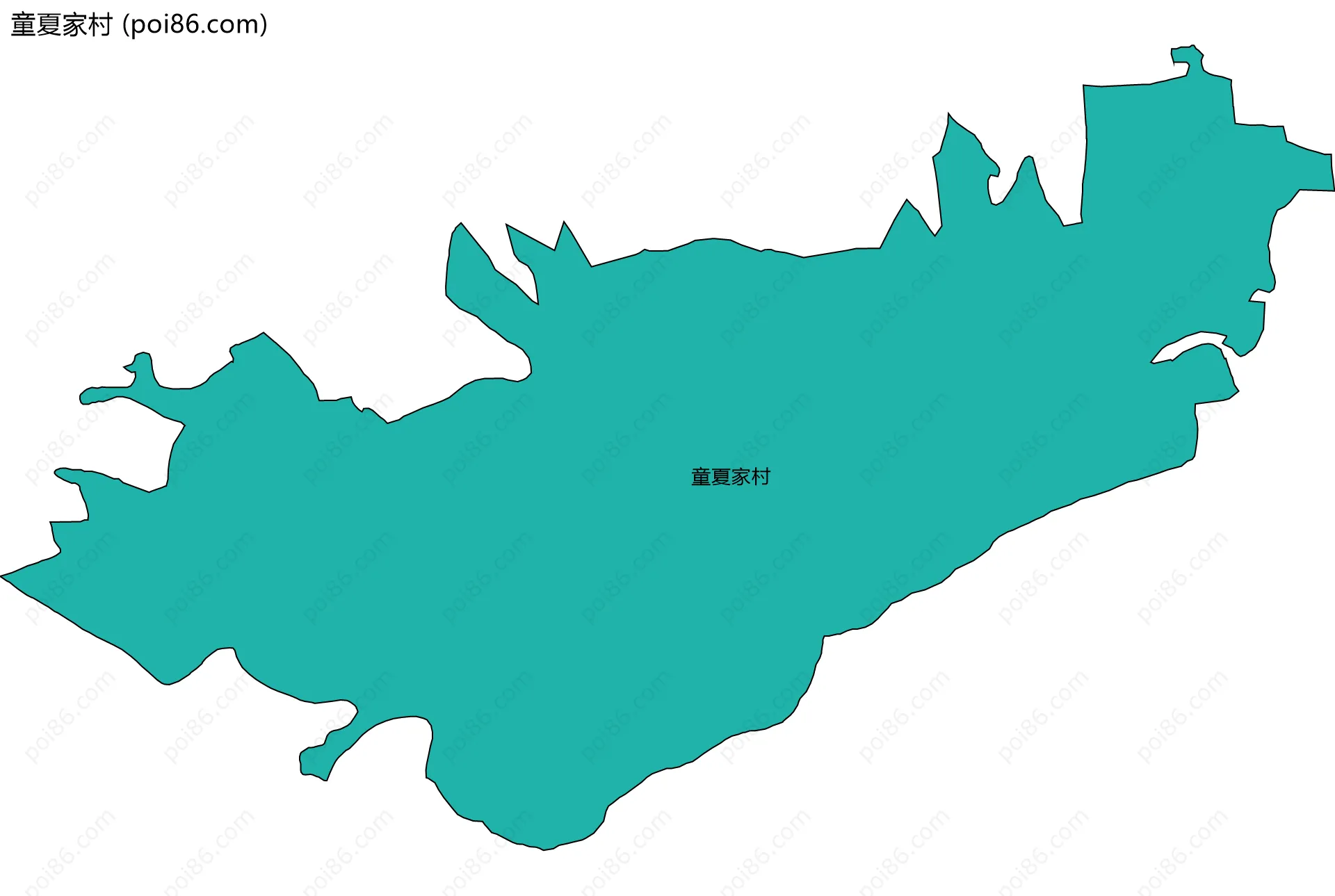 童夏家村边界地图