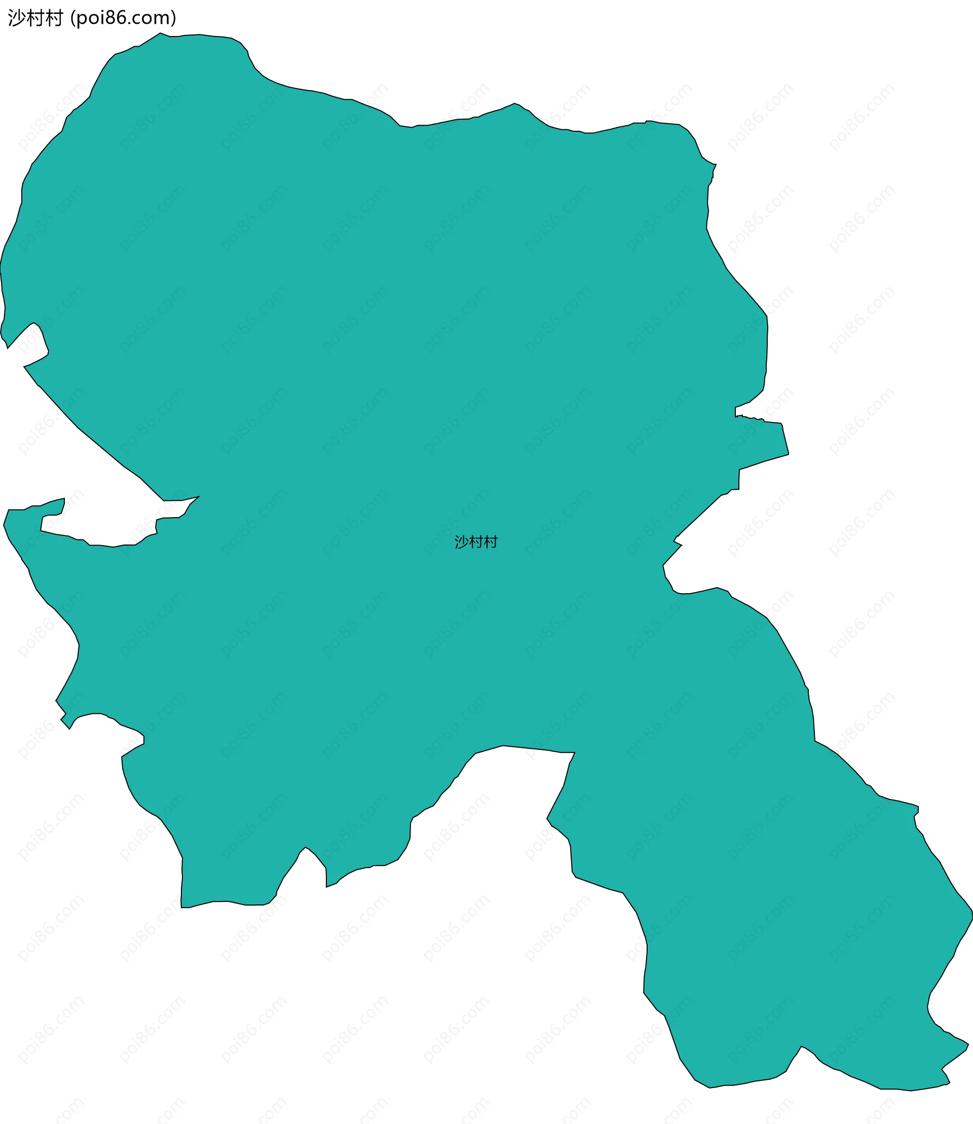 沙村村边界地图