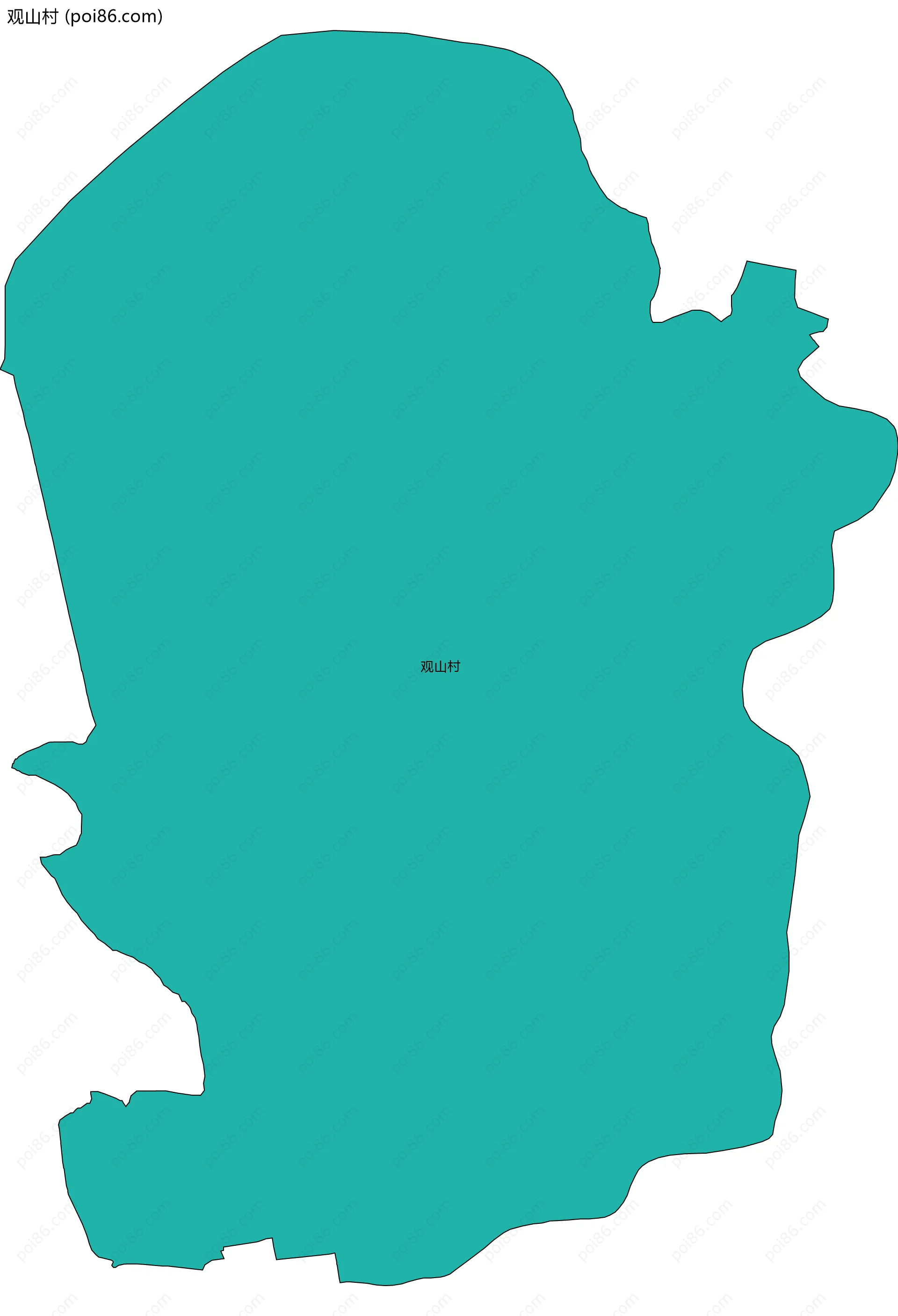 观山村边界地图