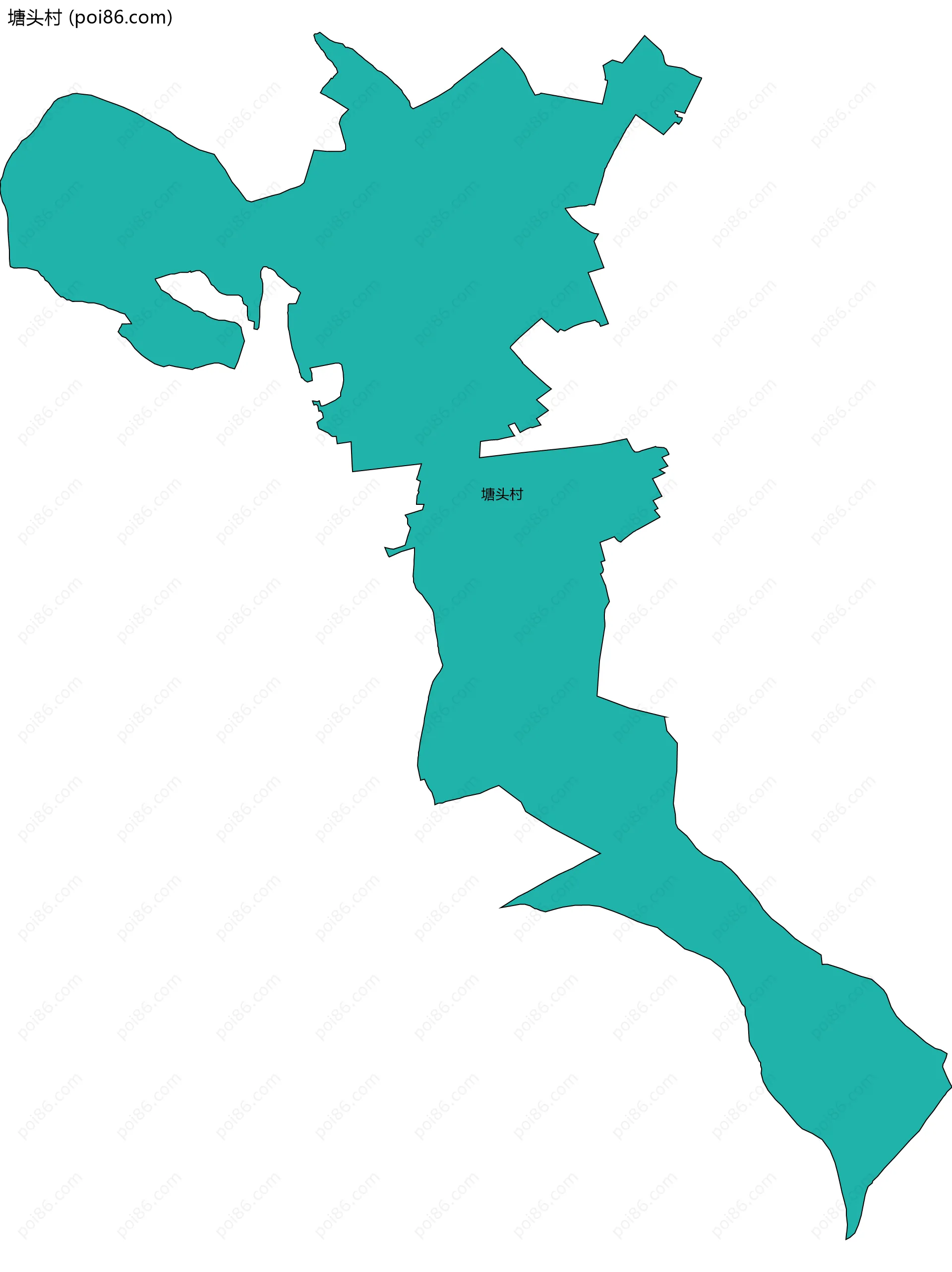 塘头村边界地图